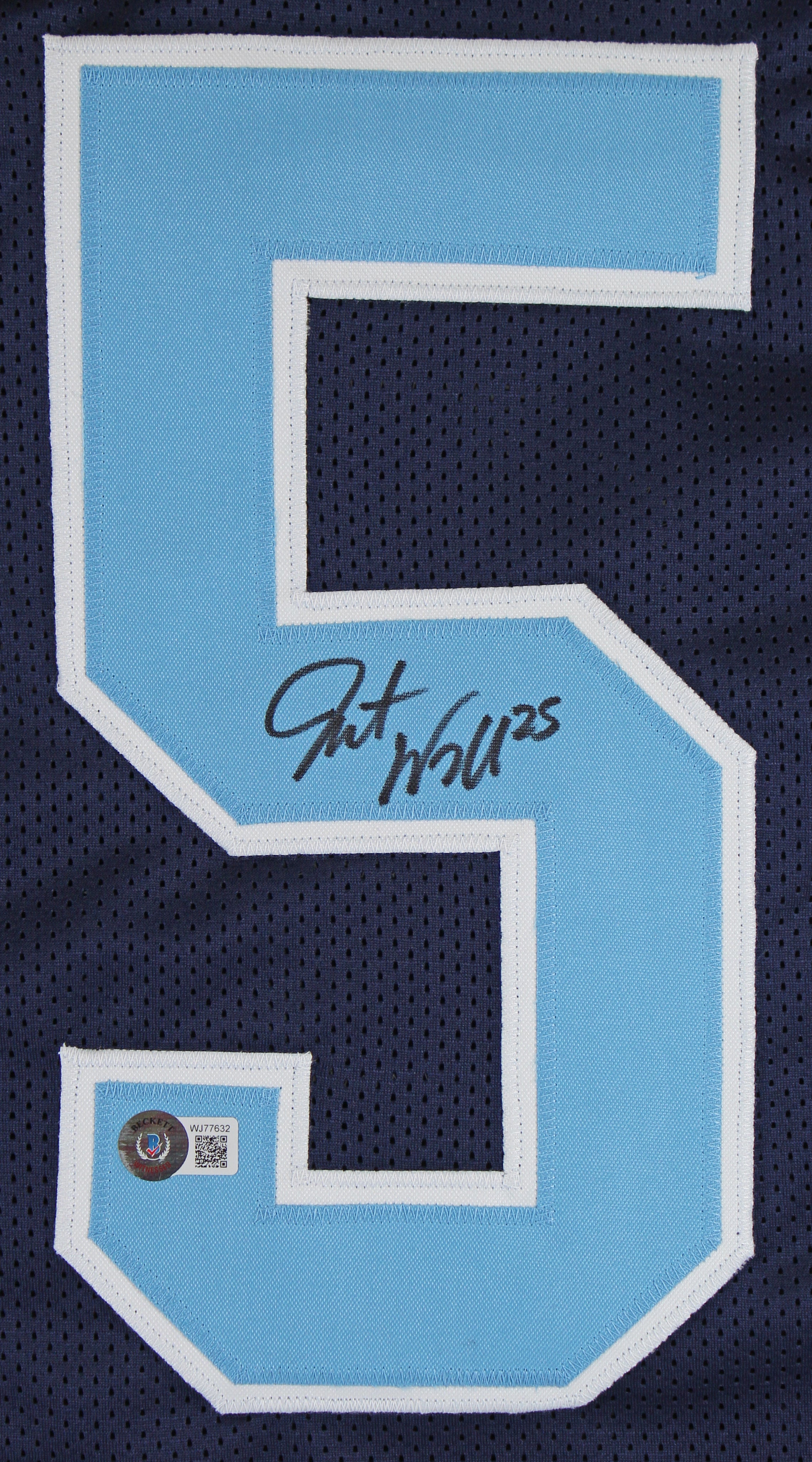UNC Javonte Williams Signed Navy Blue Pro Style Jersey w/ Blue #s BAS Witnessed