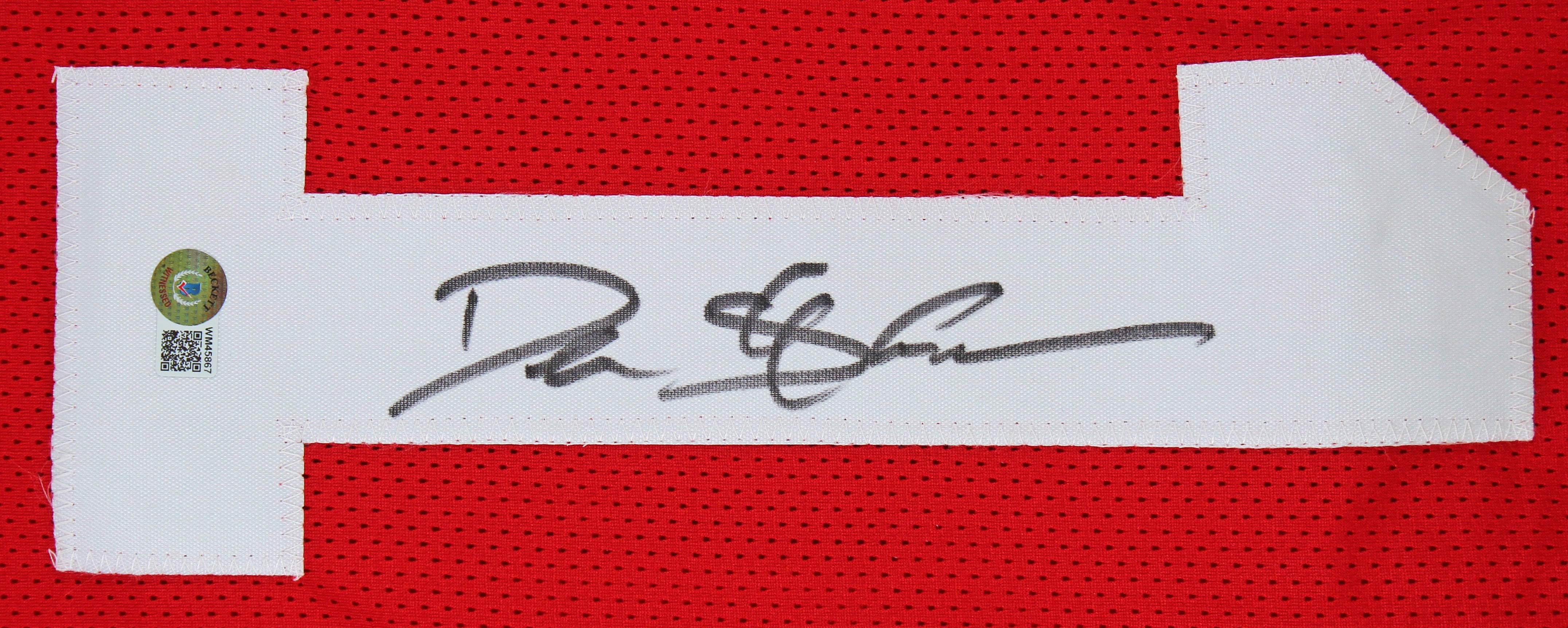 Deion Sanders Authentic Signed Red Pro Style Jersey Autographed BAS Witnessed