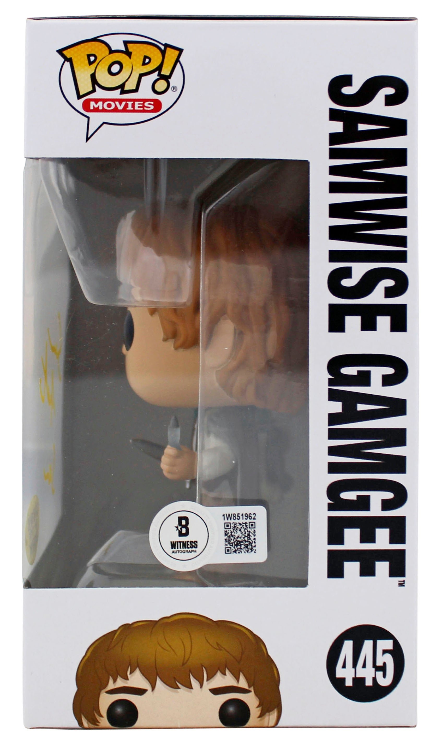 Sean Astin LOTR "Sam" Signed Funko Pop Vinyl Figure w/ Yellow Sig BAS Witnessed