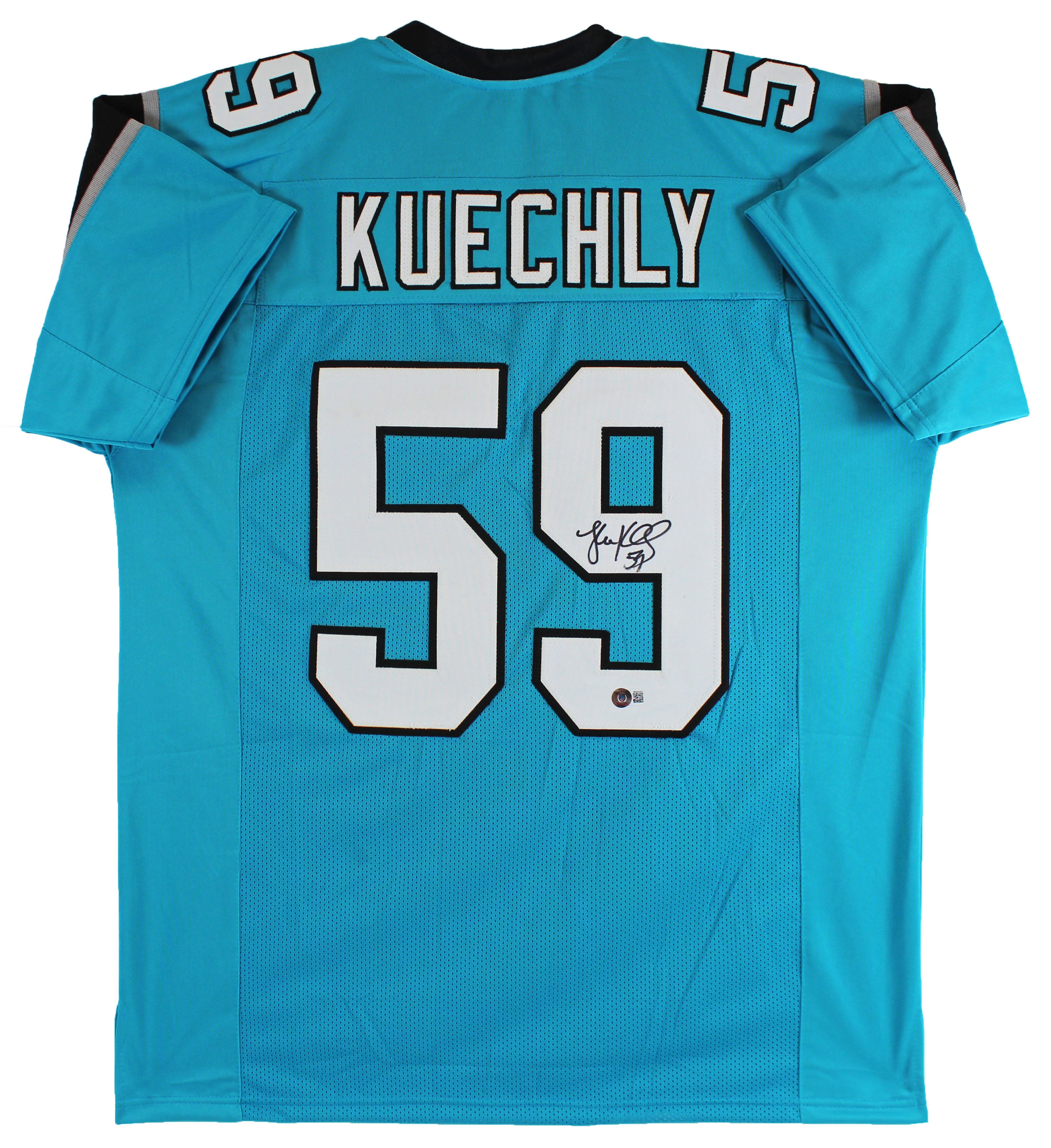 Luke Kuechly Authentic Signed Blue Pro Style Jersey Autographed BAS