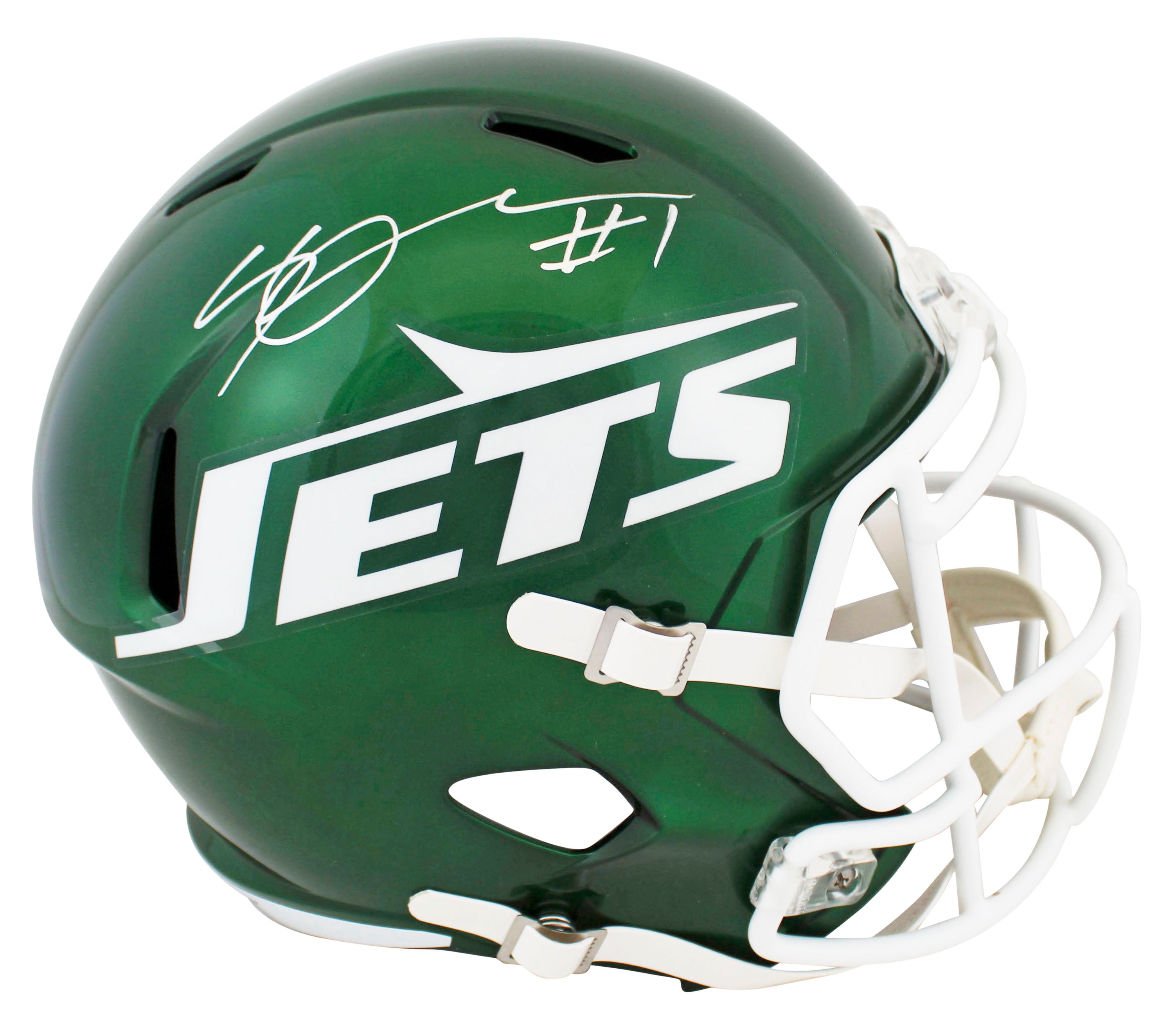 Jets Ahmad "Sauce" Gardner Signed Full Size Speed Rep Helmet BAS Witnessed