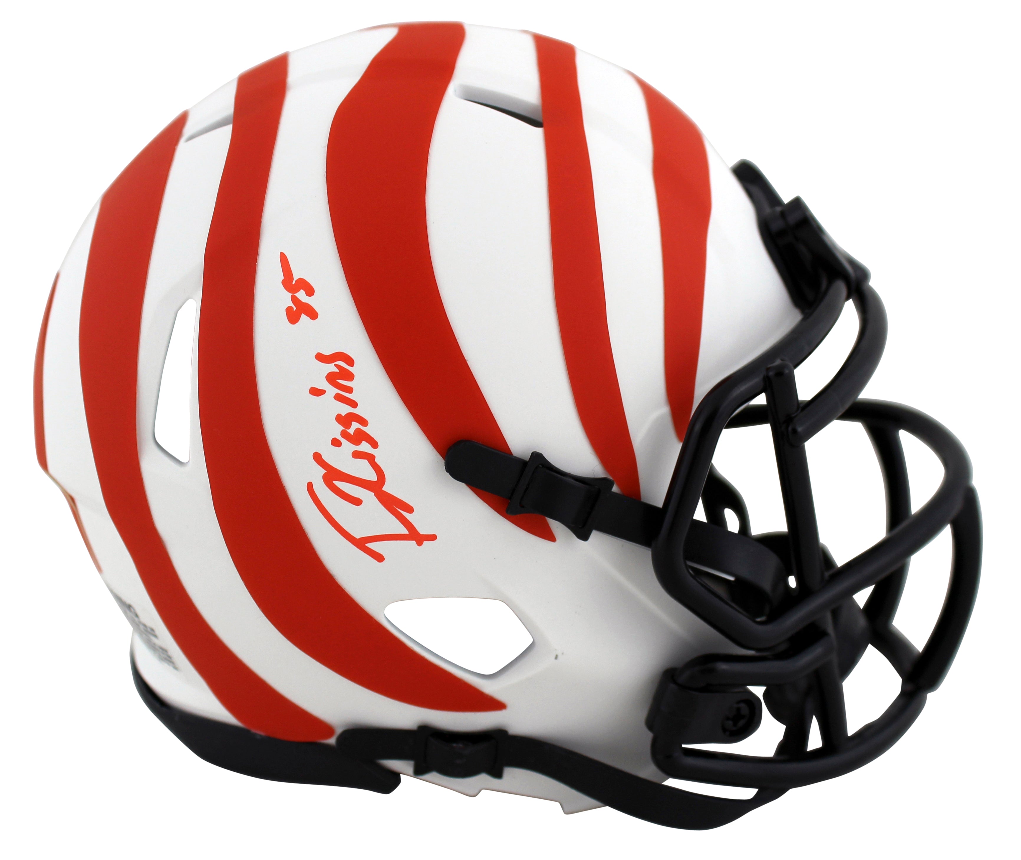 Bengals Tee Higgins Authentic Signed Lunar Speed Mini Helmet BAS Witnessed