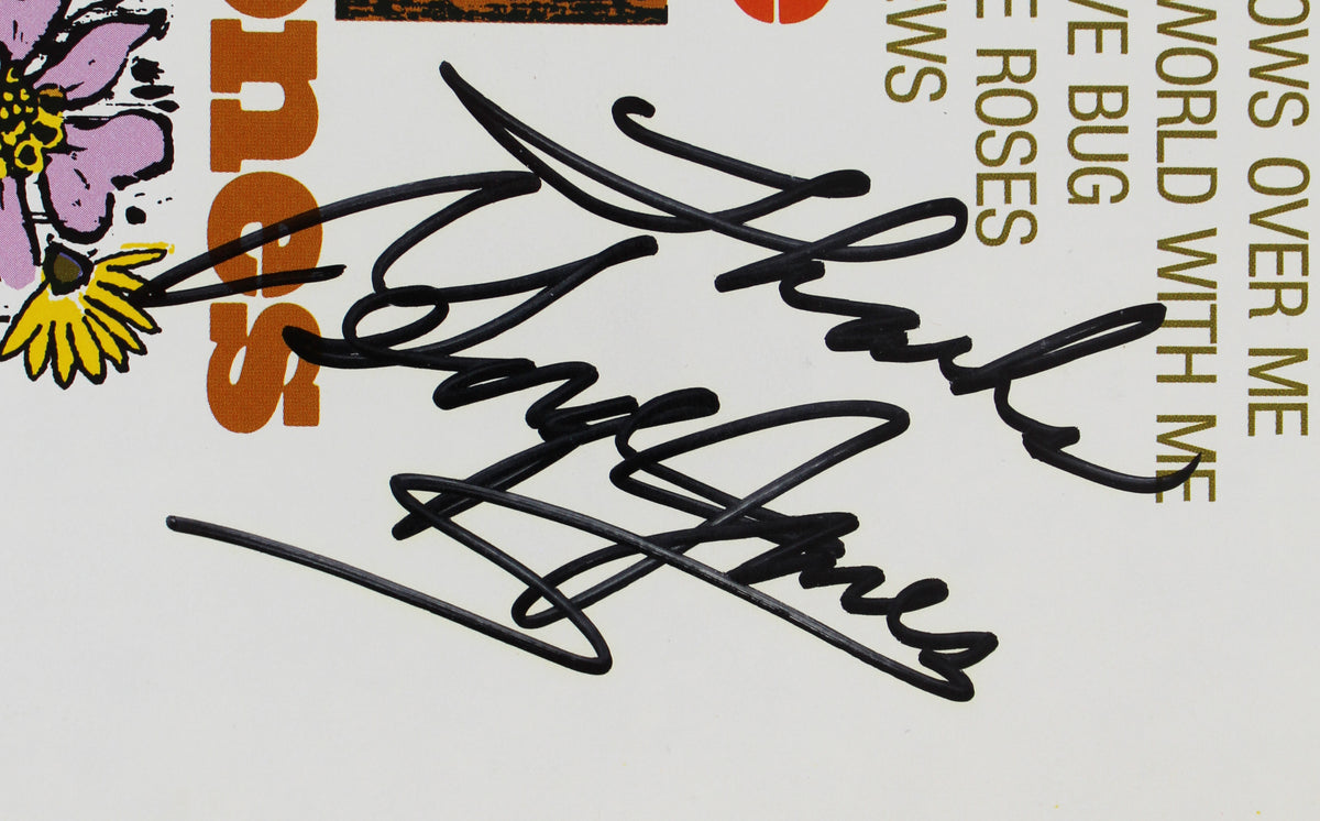 George Jones "Thanks" Signed The Best Of George Jones Album Cover BAS #BG83046
