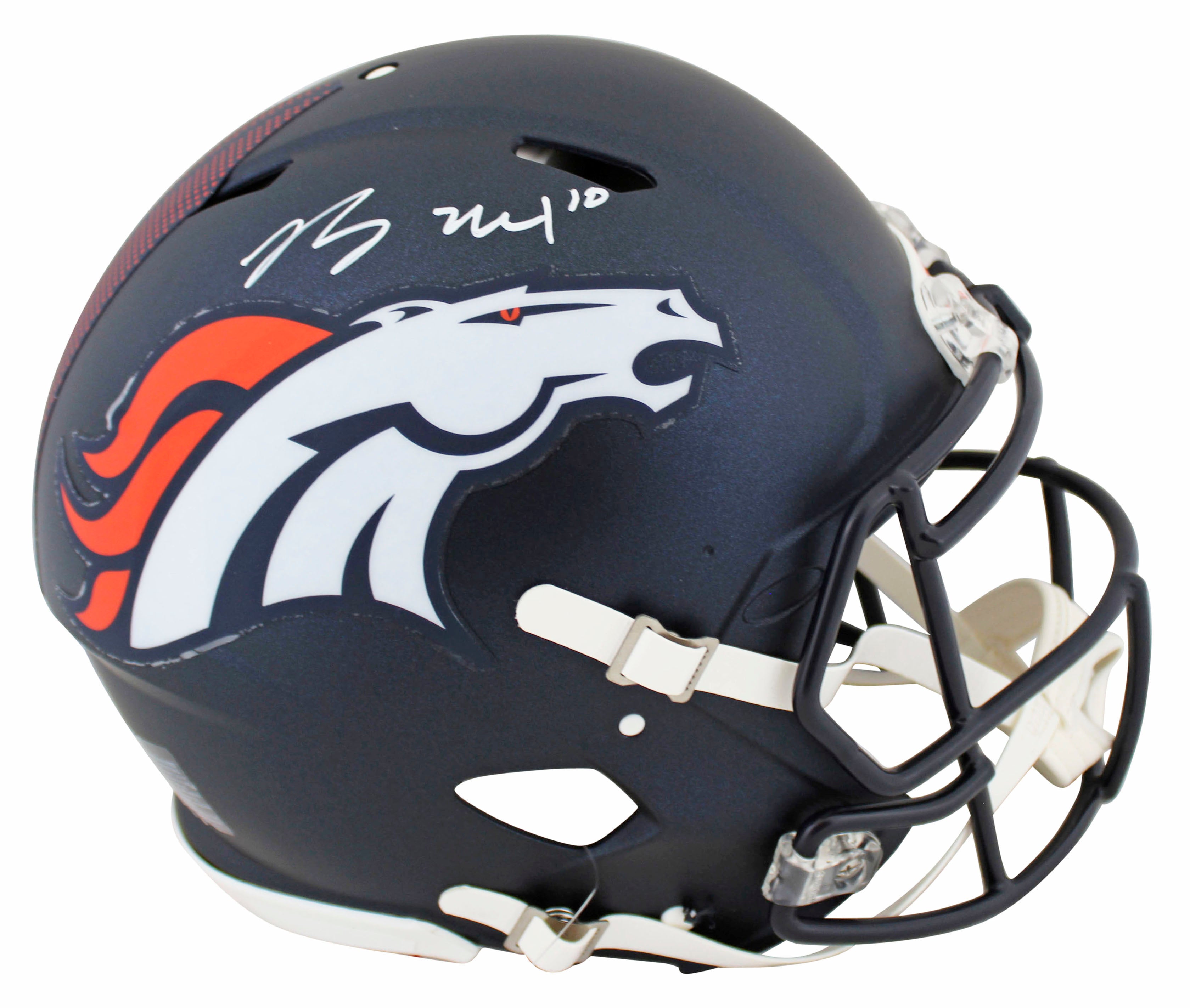 Broncos Bo Nix Authentic Signed Full Size Speed Proline Helmet w/ Case BAS Wit