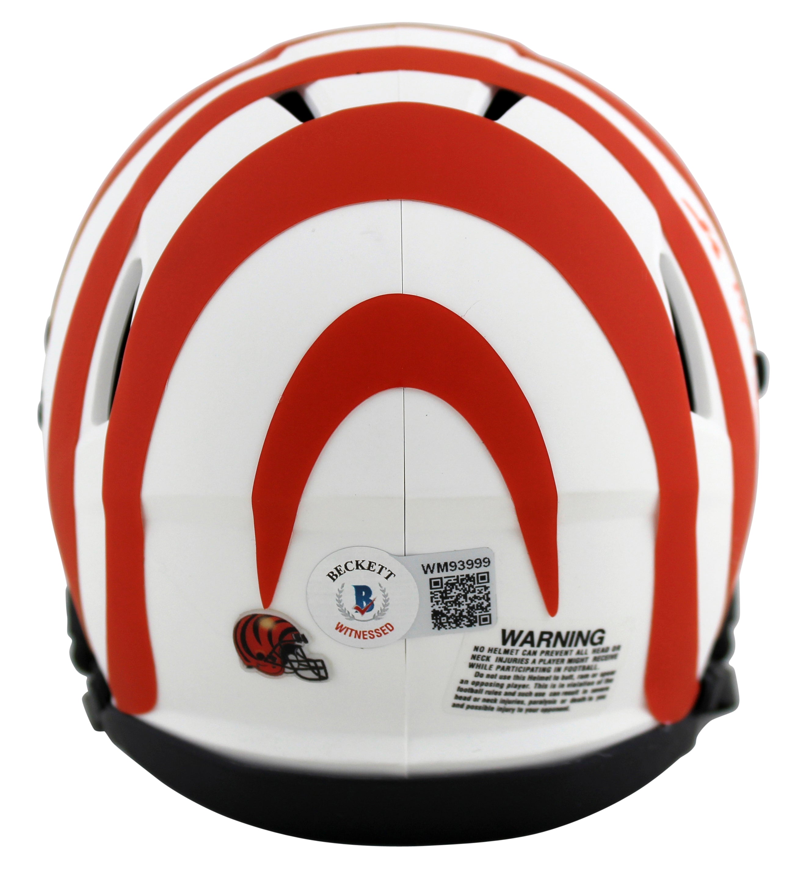 Bengals Tee Higgins Authentic Signed Lunar Speed Mini Helmet BAS Witnessed