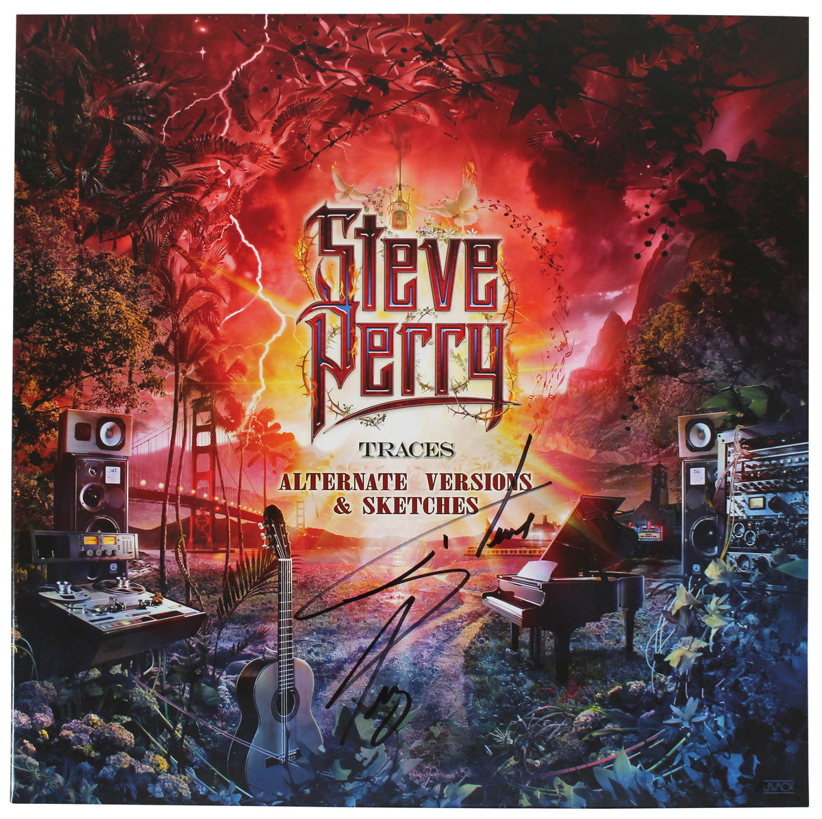 Steve Perry Signed Traces Alternate Versions & Sketches Album Cover BAS #BG83044