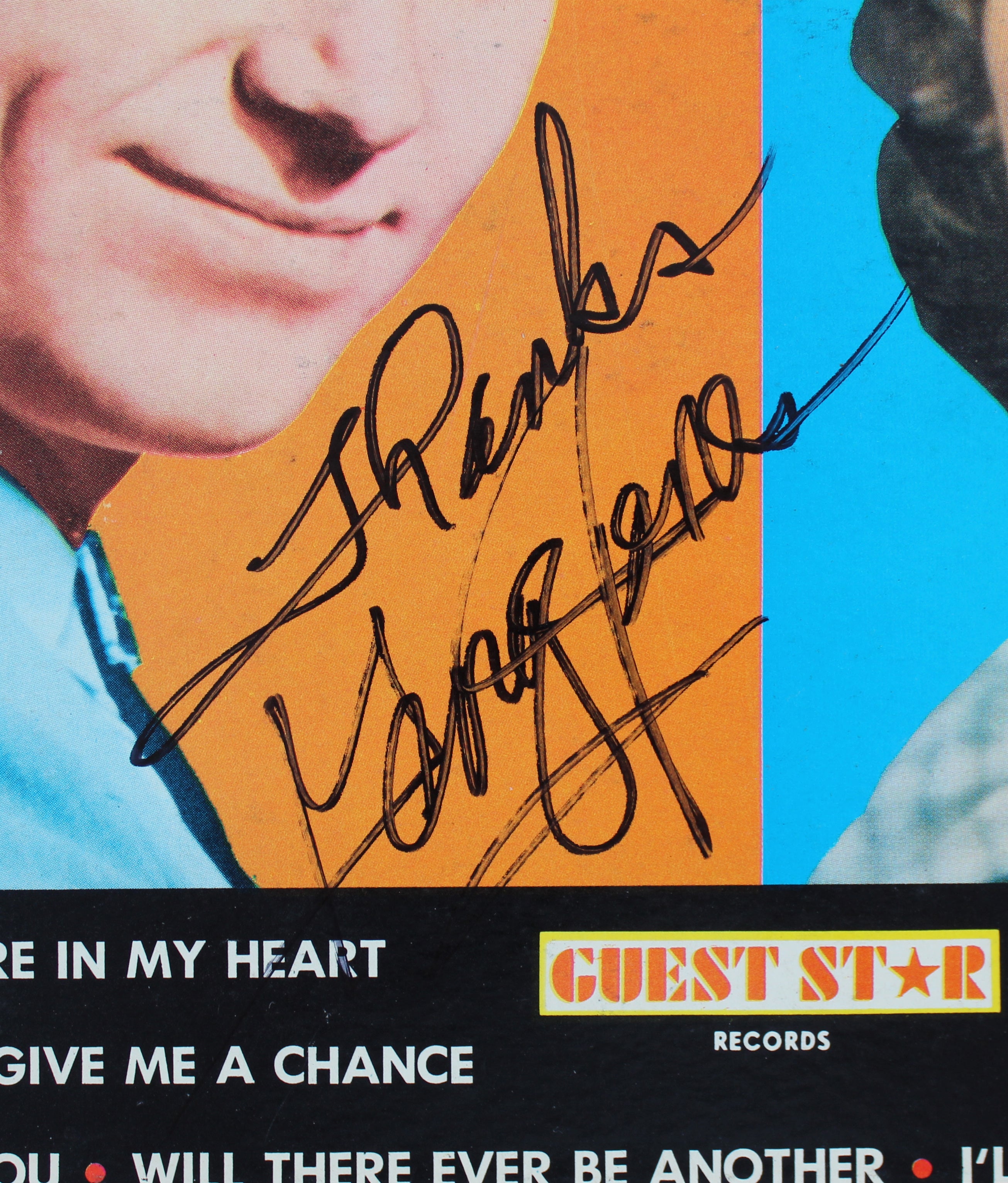 George Jones "Thanks" Authentic Signed Guest Star Album Cover BAS #BG83043