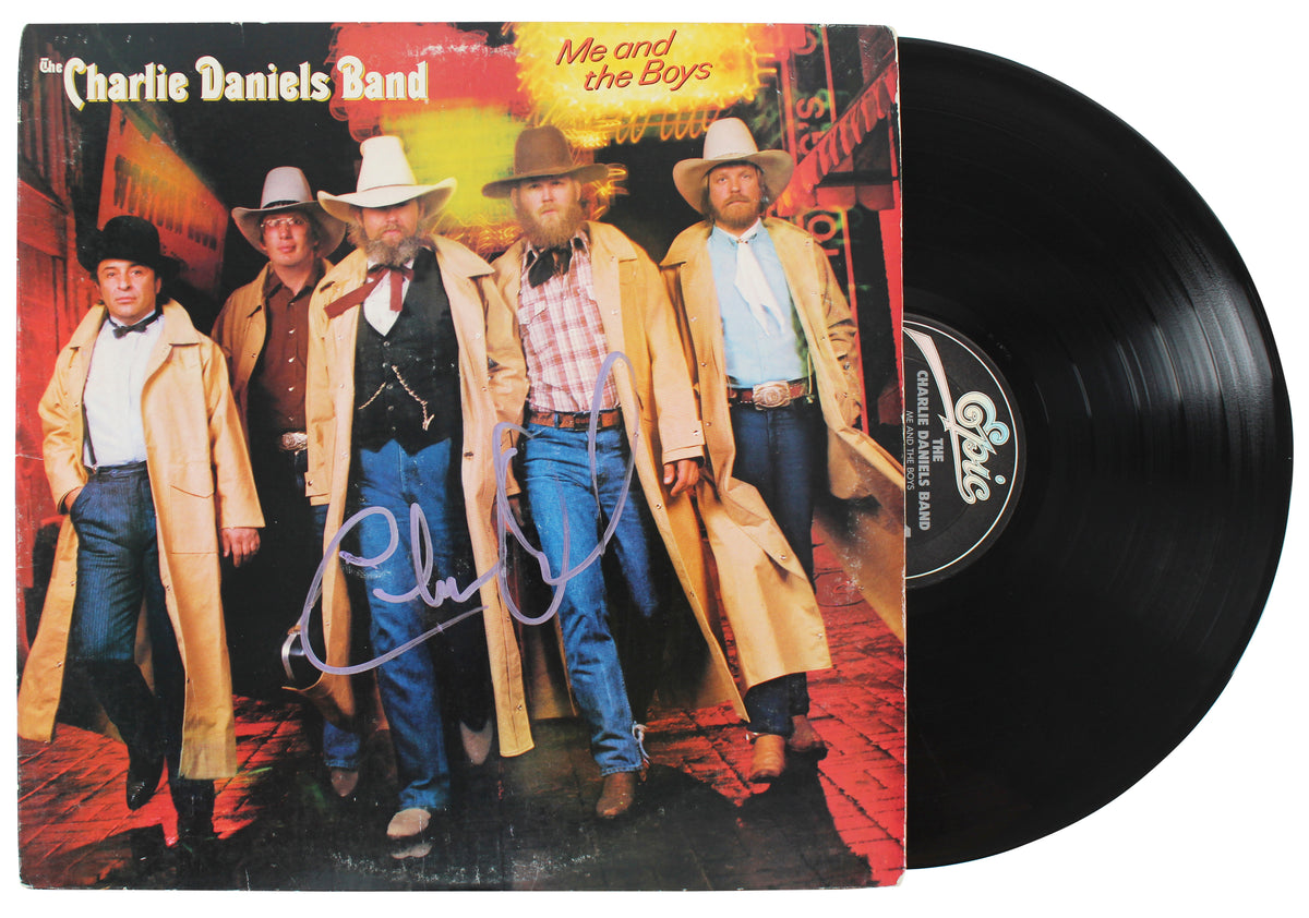 Charlie Daniels Authentic Signed Me & The Boys Album Cover W/ Vinyl BAS #BG83041