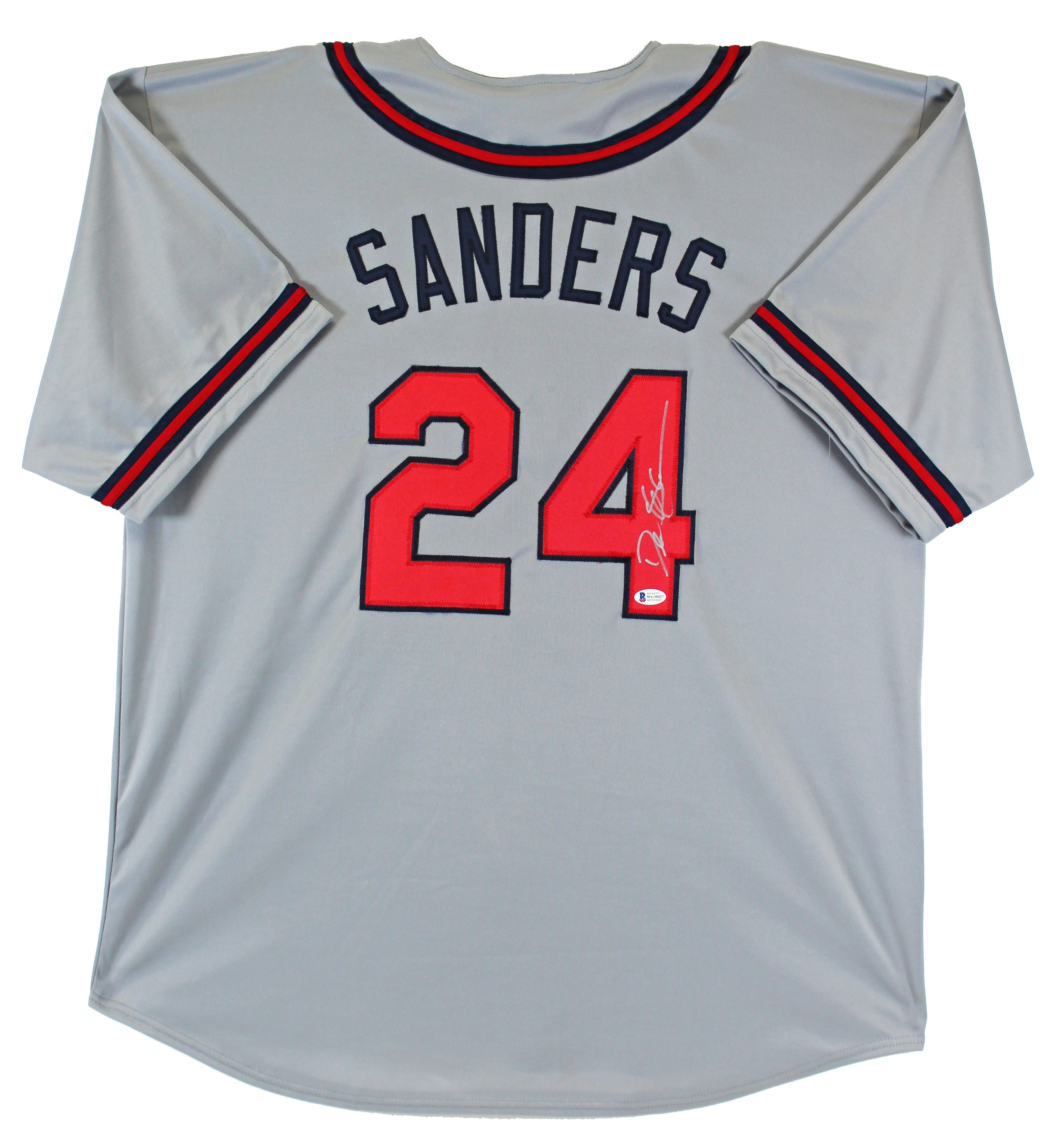 Deion Sanders Authentic Signed Grey Pro Style Jersey Autographed BAS Witnessed