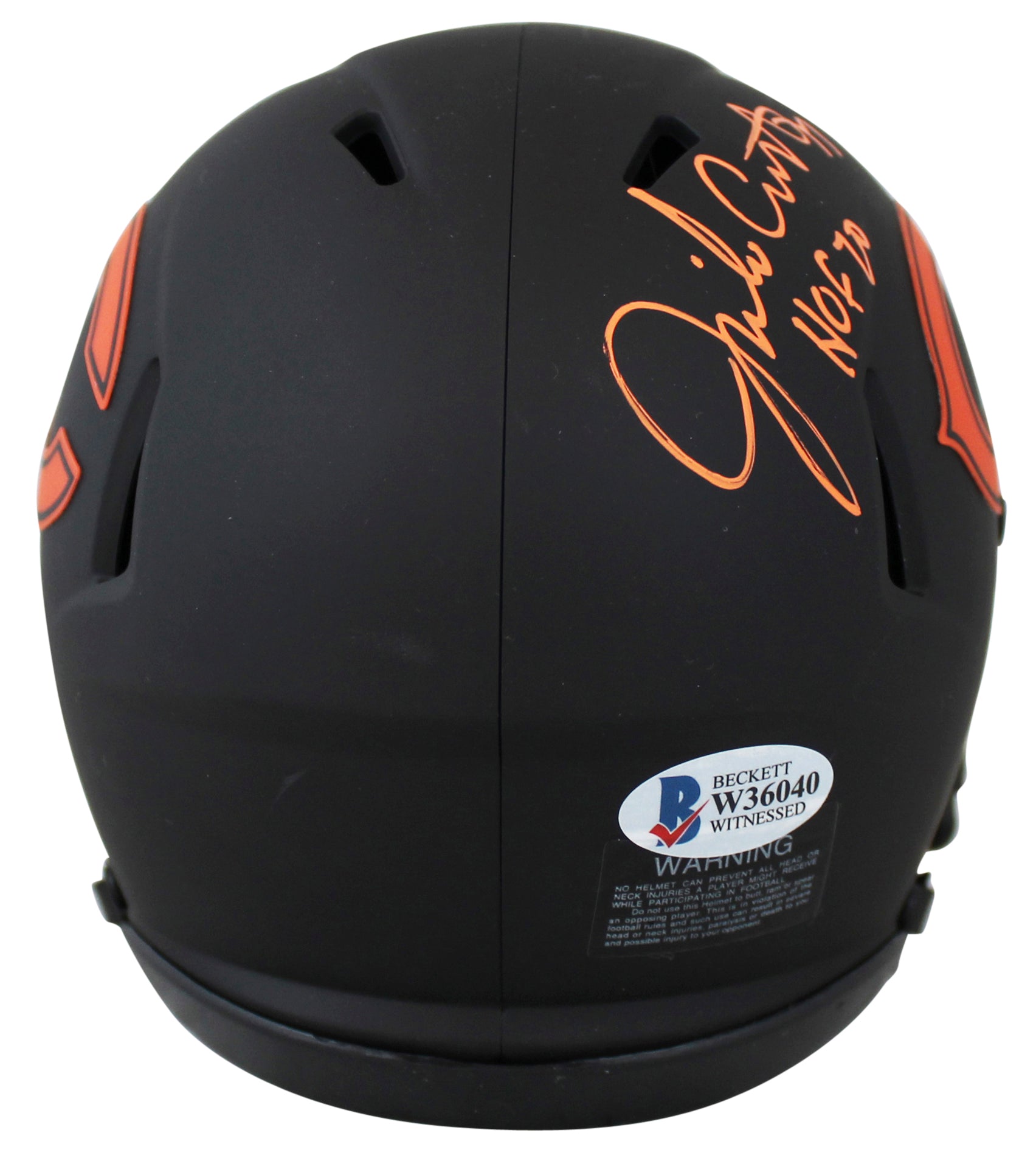 Bears Jim Covert "HOF 20" Authentic Signed Eclipse Speed Mini Helmet BAS Witness