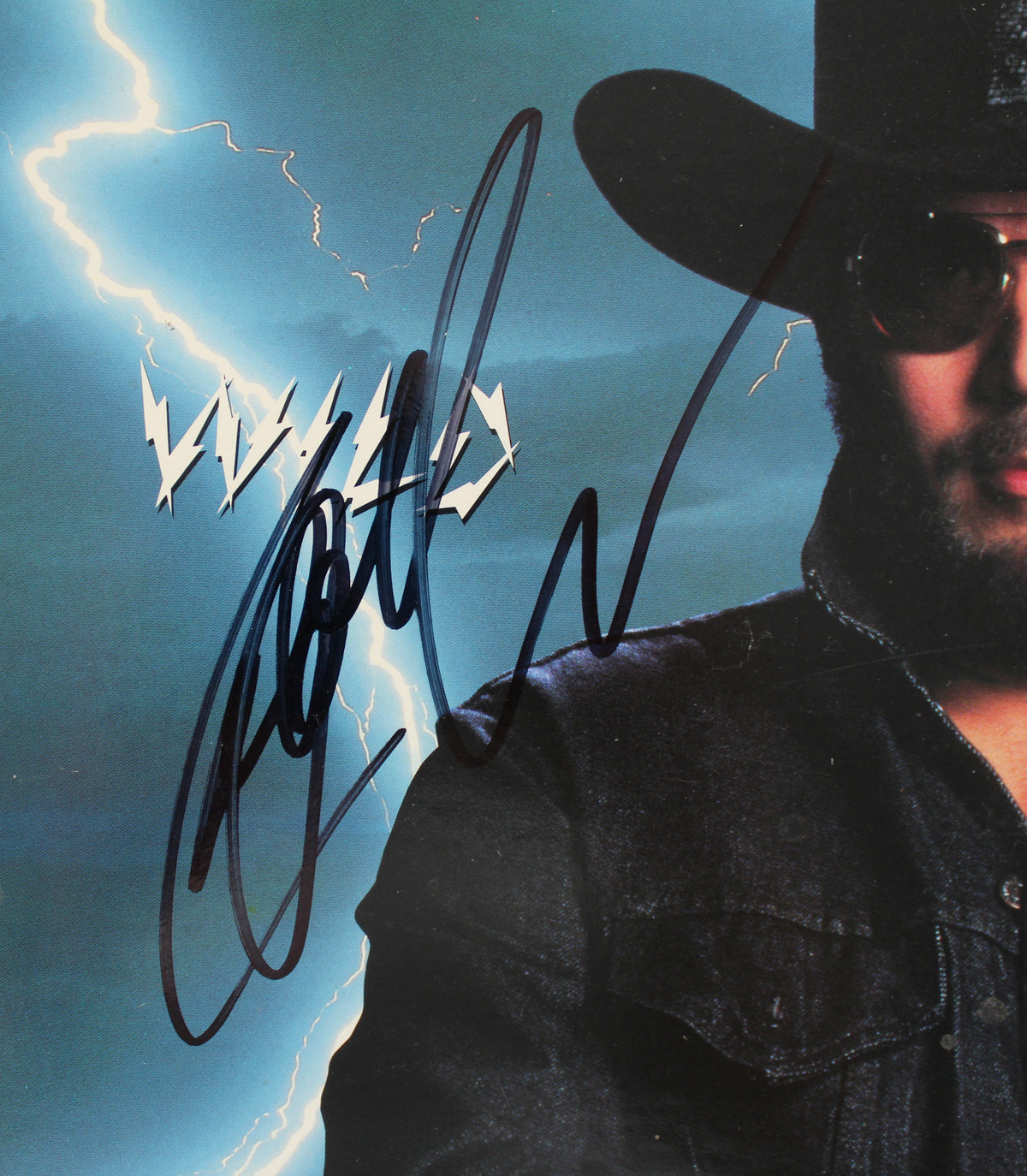 Hank Williams Jr. Authentic Signed Wild Streak Album Cover BAS #BG83037