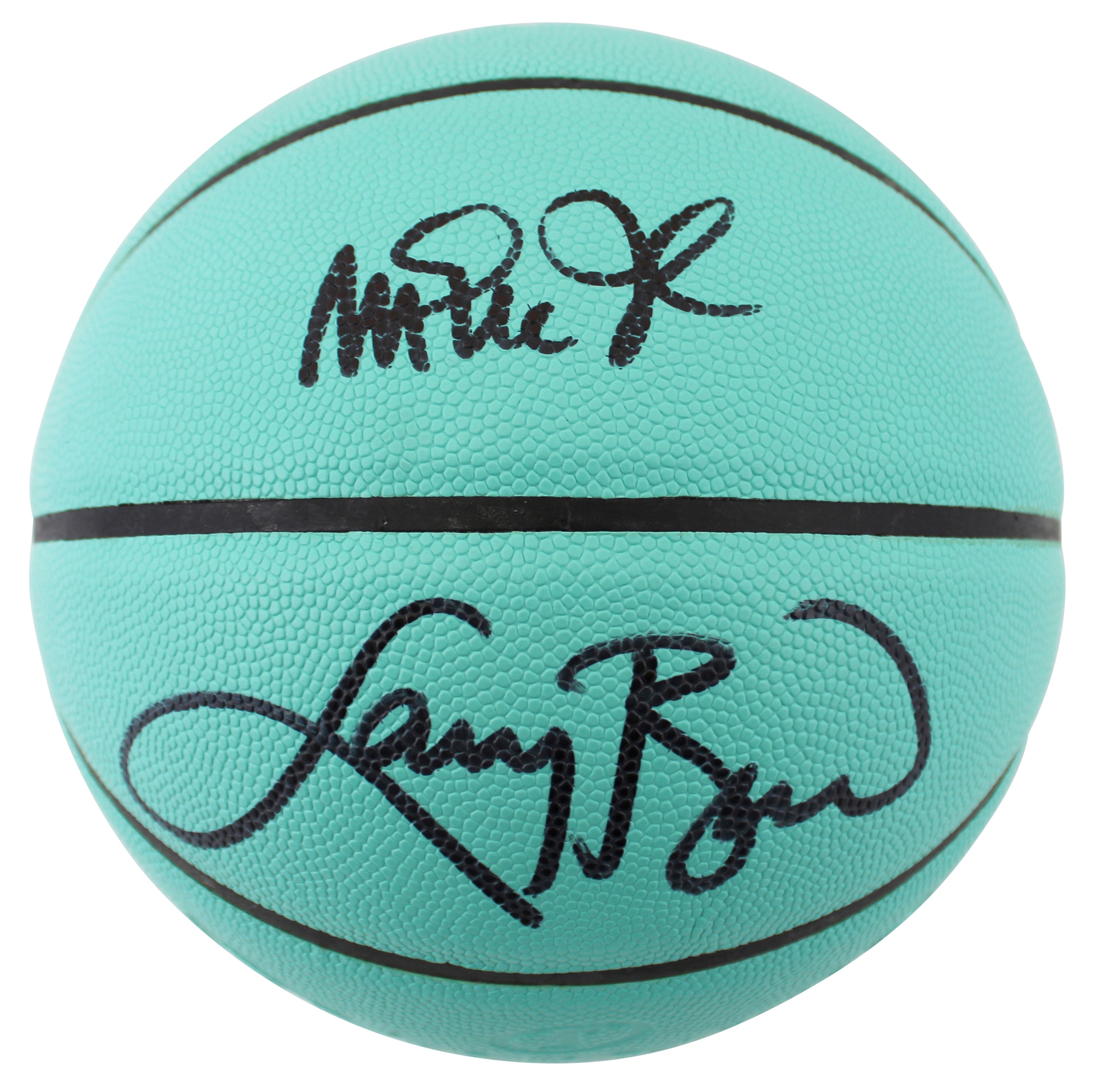 Magic Johnson & Larry BIrd Signed Tiffany & Co X Basketball LE w/ Case BAS Wit