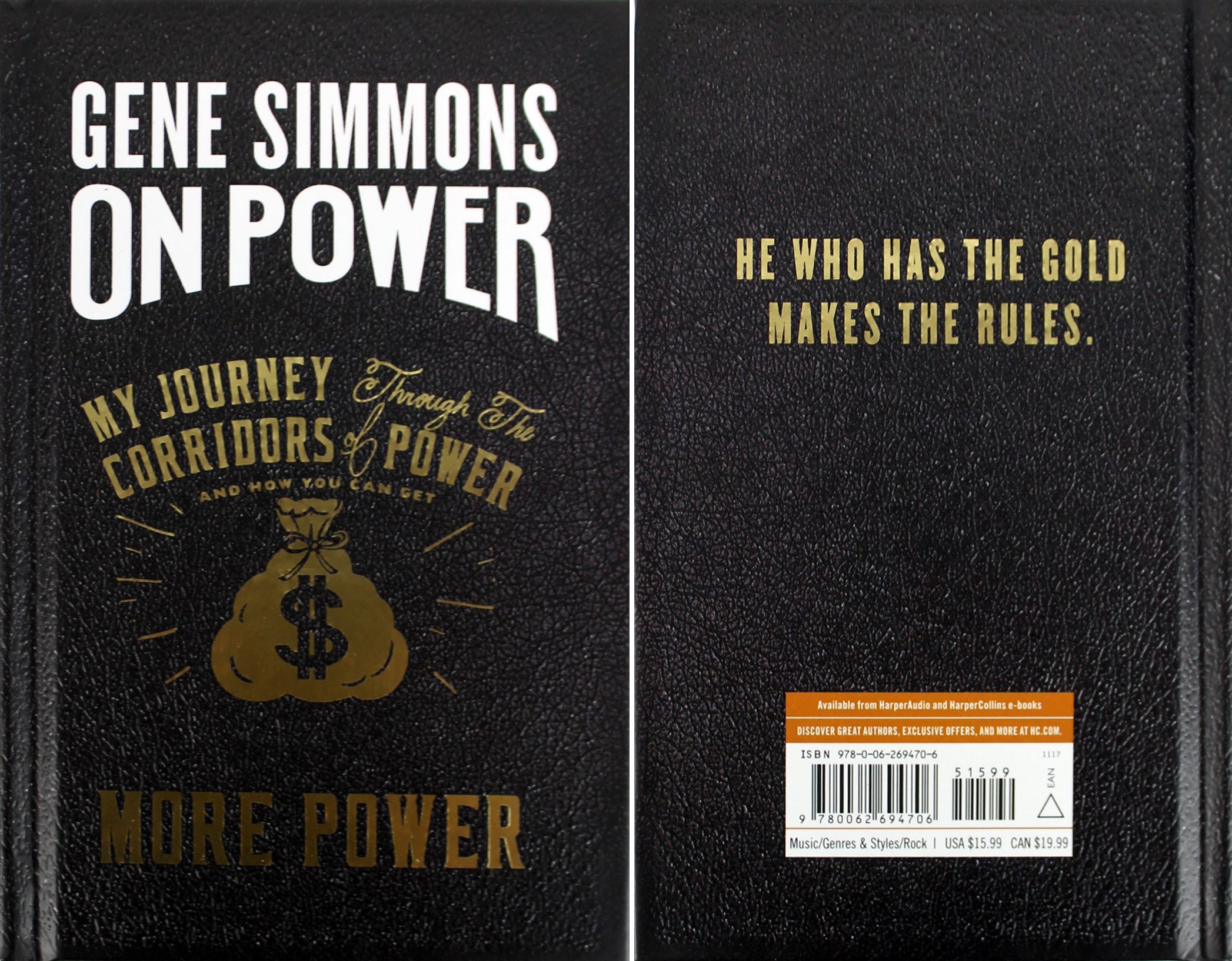 Kiss Gene Simmons On Power Hard Cover Book