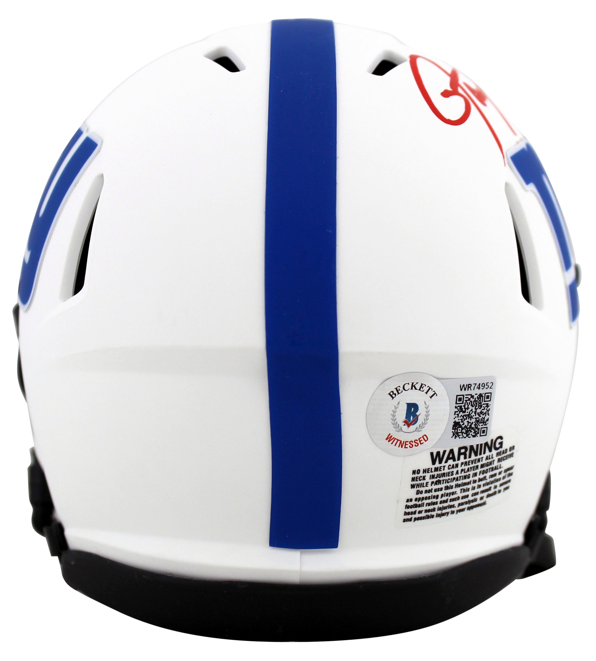Giants Lawrence Taylor Authentic Signed Lunar Speed Mini Helmet BAS Witnessed