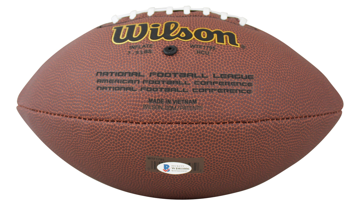 Patriots Ty Law Authentic Signed Wilson Super Grip Nfl Football BAS Witnessed