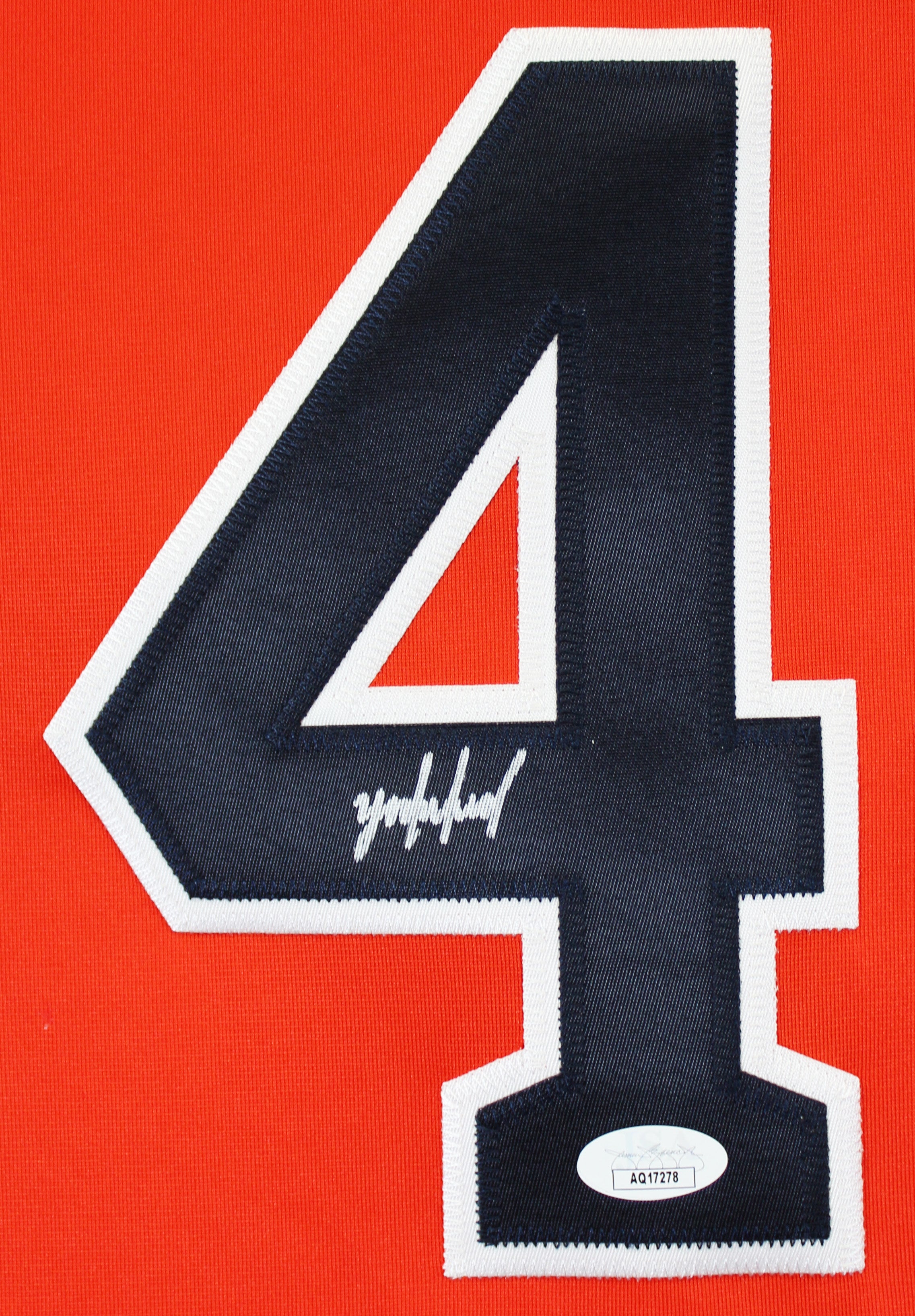 Yordan Alvarez Authentic Signed Orange Pro Style Jersey JSA