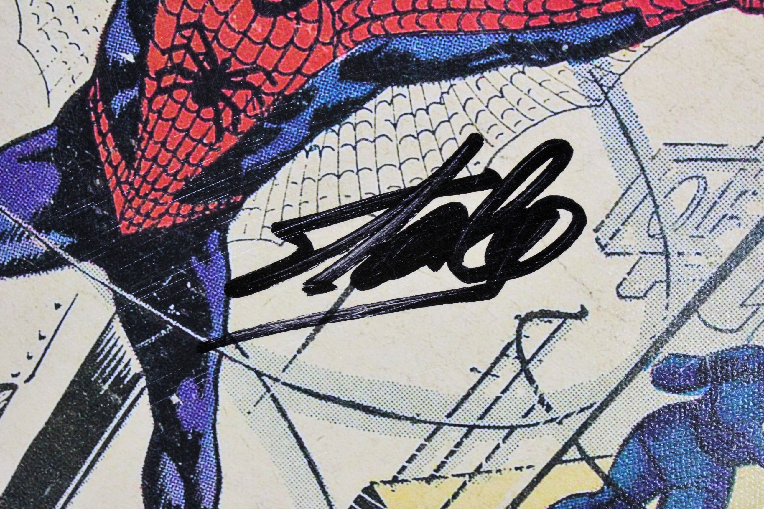 Stan Lee Authentic Signed 16X24 Amazing Spider-Man #1 Comic Canvas PSA #6A20995
