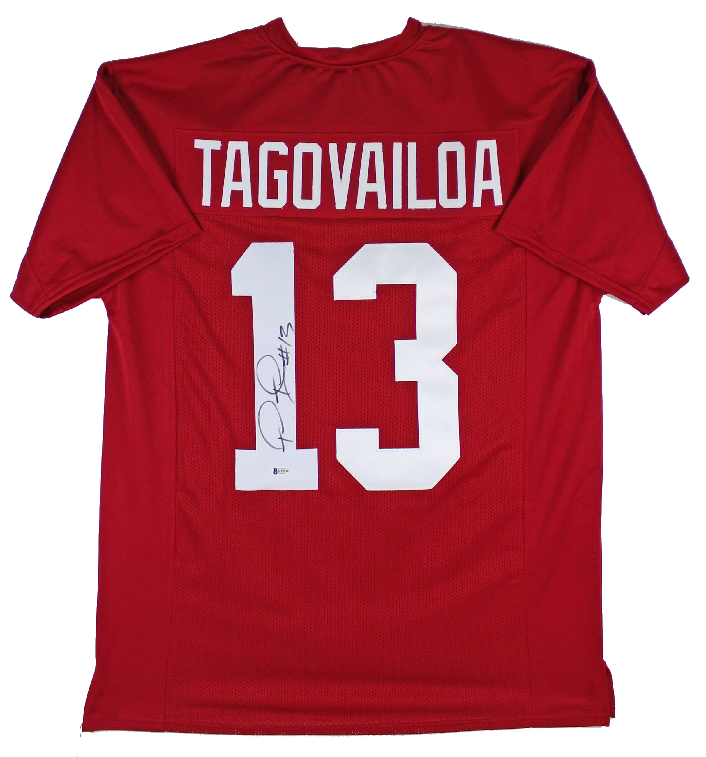 Alabama Tua Tagovailoa Authentic Signed Crimson Pro Style Jersey BAS