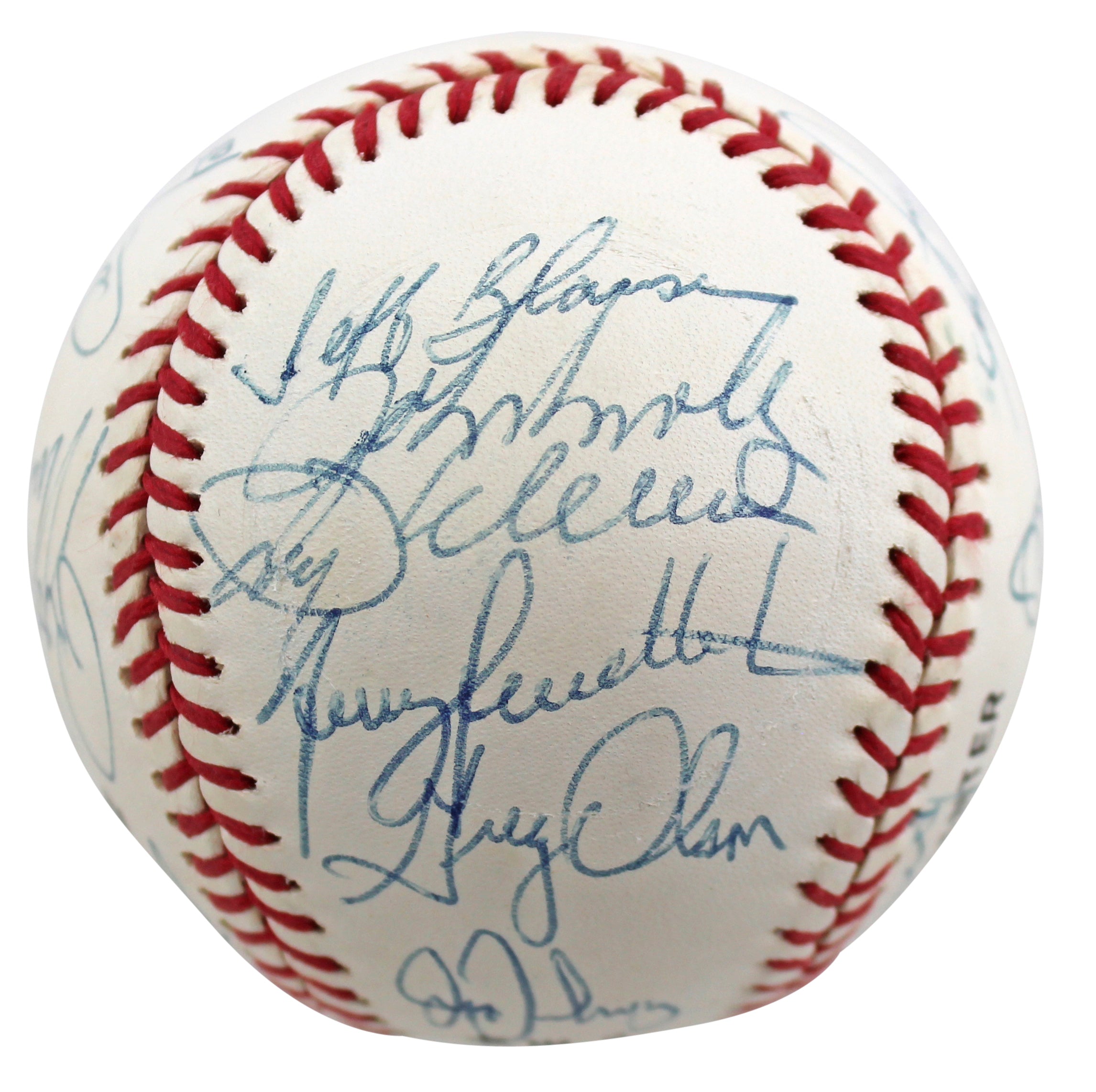 1992 Braves (25) Cox, Mazzone, Pendleton, Justice +21 Signed Onl Baseball BAS