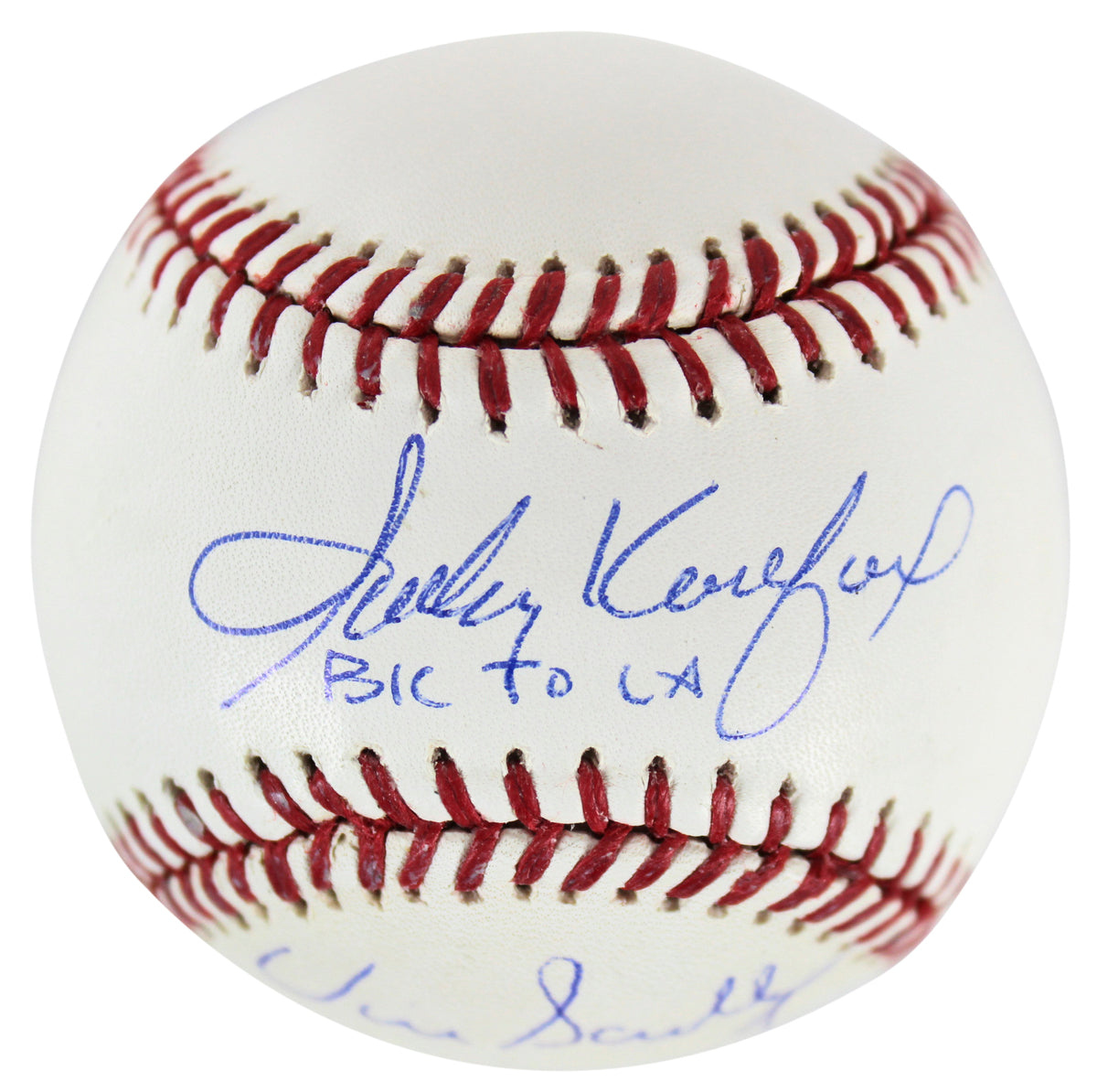Dodgers Sandy Koufax & Vin Scully "Bk To LA" Signed OML Baseball BAS #I38240