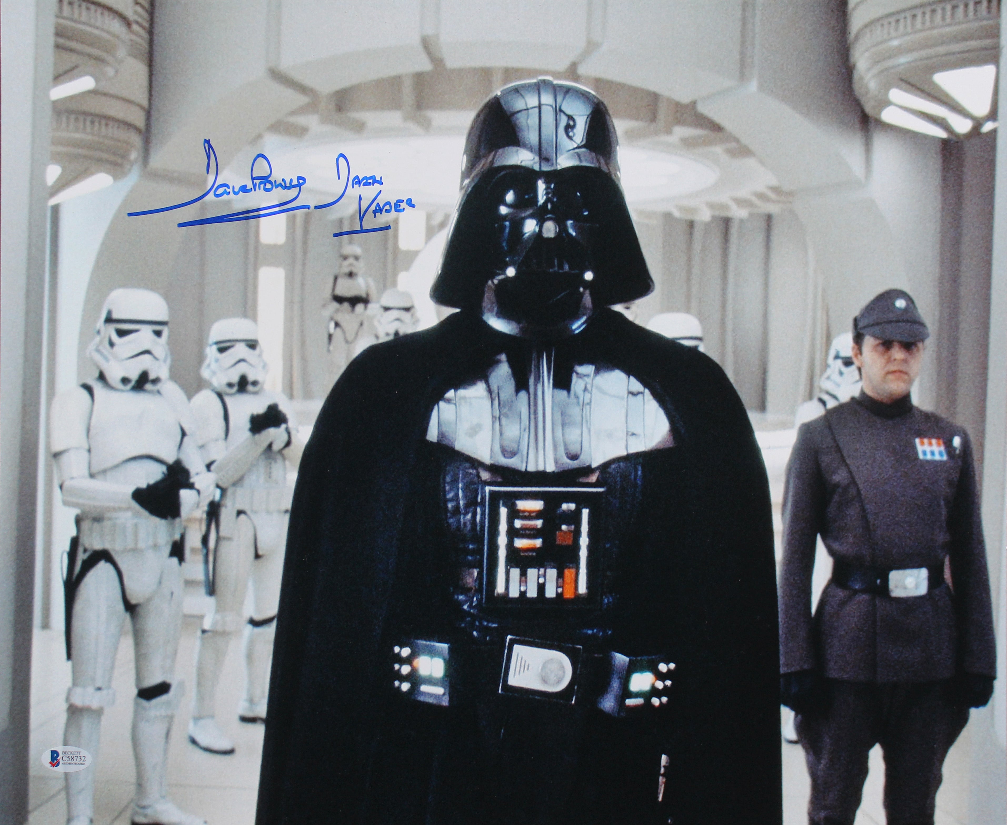 David Prowse The Empire Strikes Back Darth Vader Signed 16x20 Photo BAS #C58732