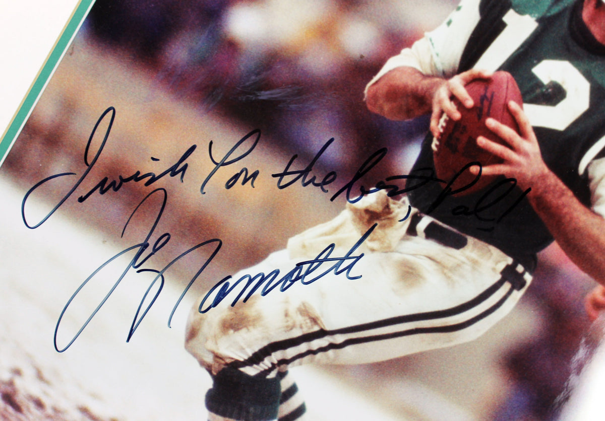 Jets Joe Namath "I Wish You The Best" Signed 16x20 Matted Photo PSA/DNA #Y45545