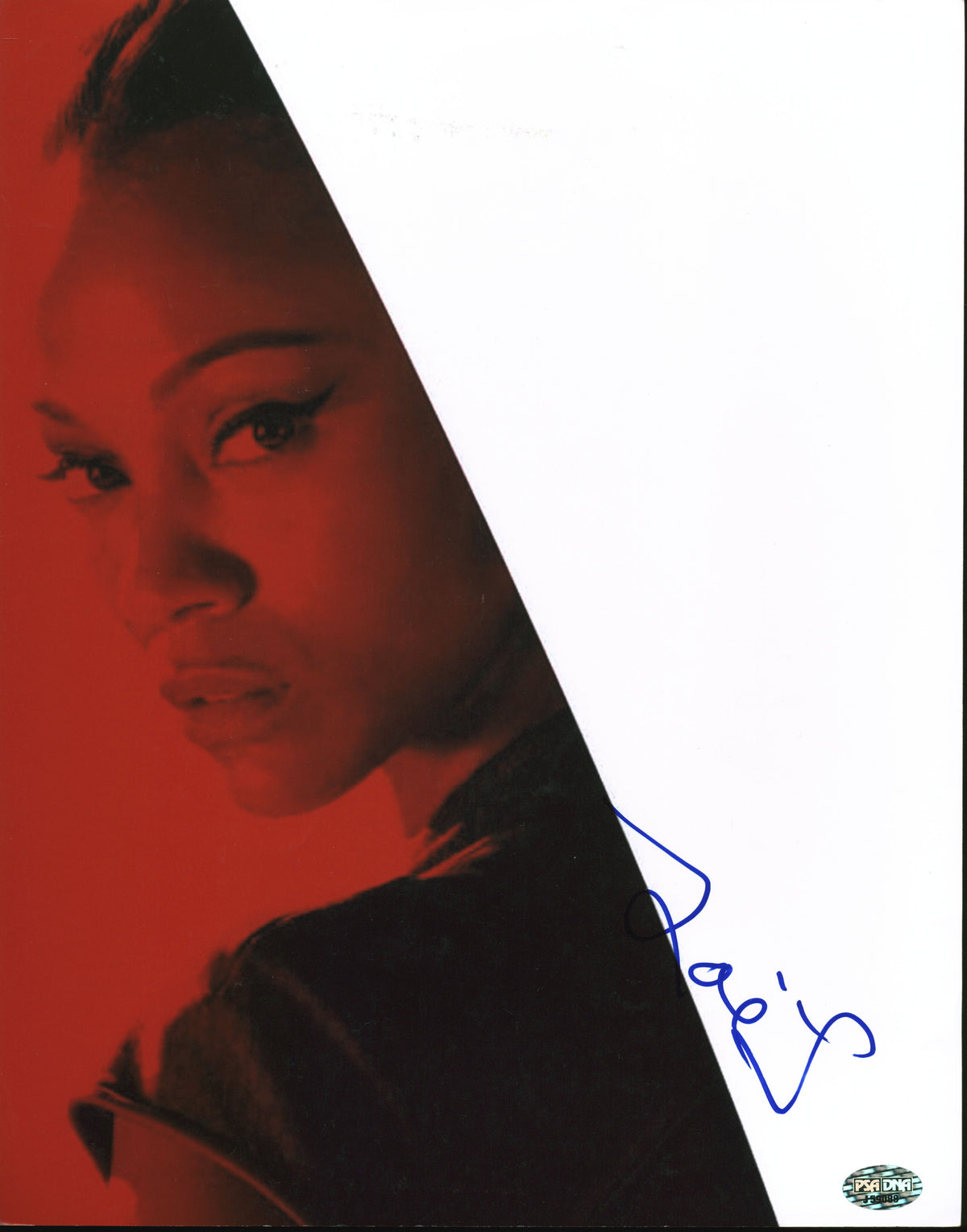 Zoe Saldana Star Trek Authentic Signed 11x14 Photo Autographed PSA/DNA #J59088