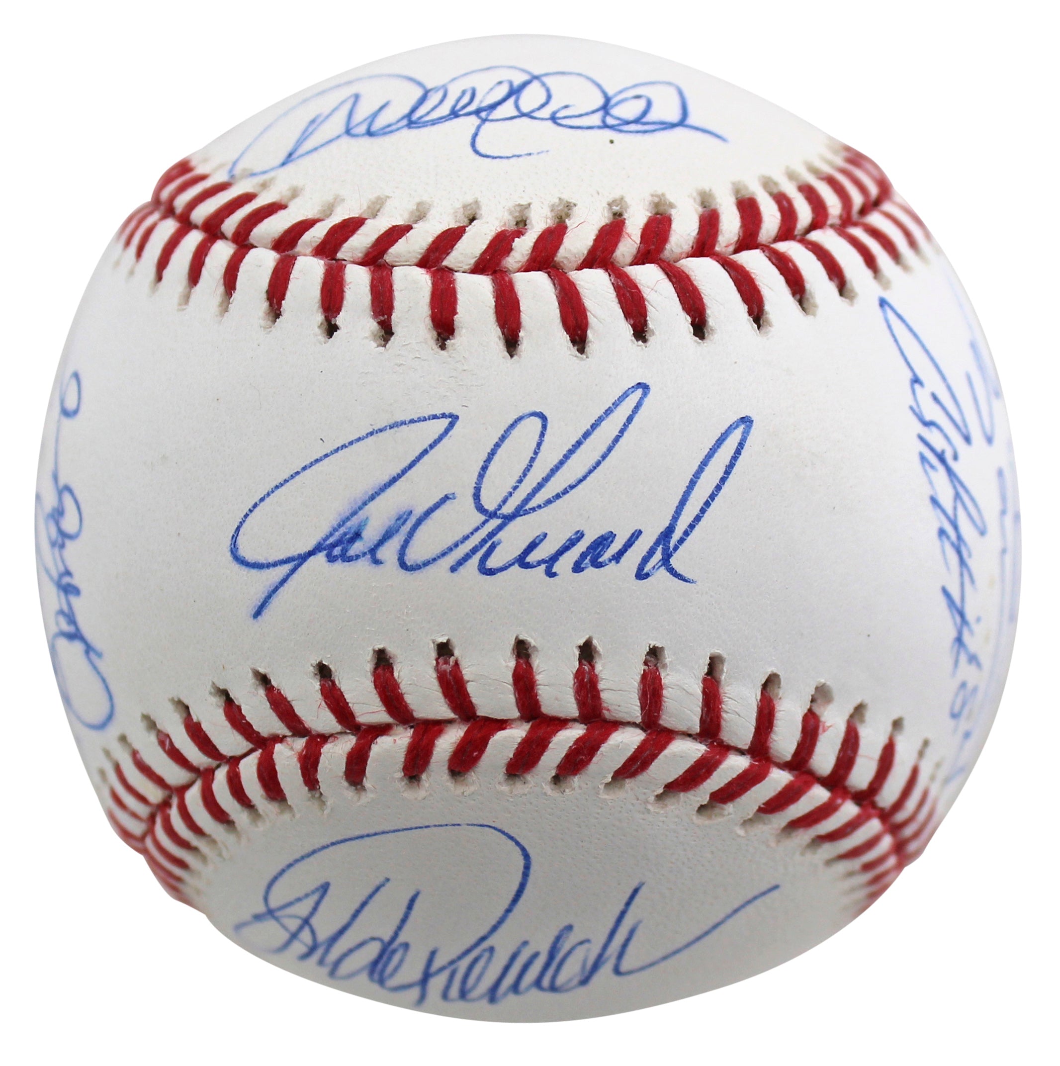 2009 Yankees (9) Jeter Rivera Posada Signed 2009 WS Logo Oml Baseball Steiner 1