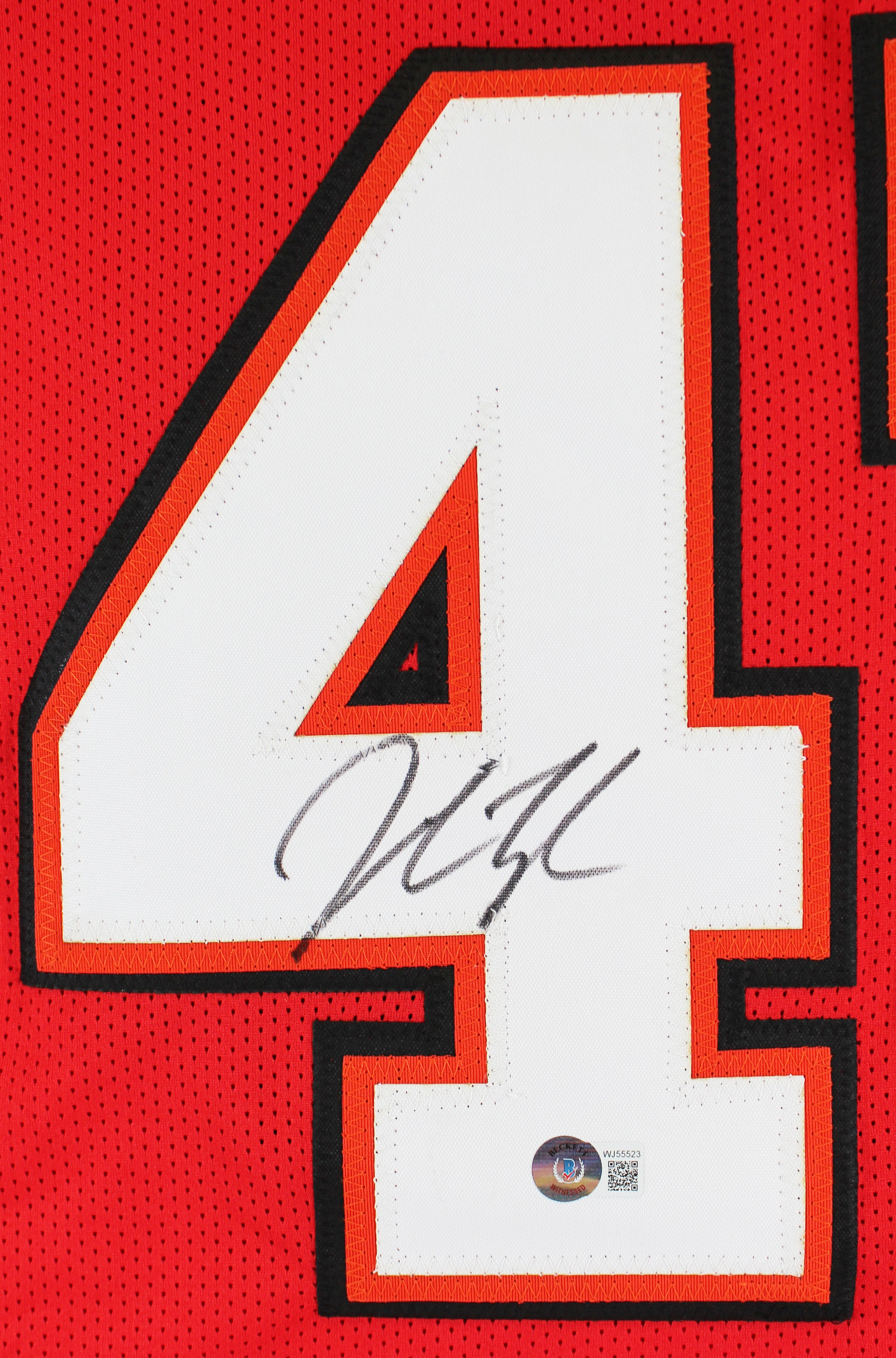 John Lynch Authentic Signed Red Pro Style Framed Jersey Autographed BAS Witness