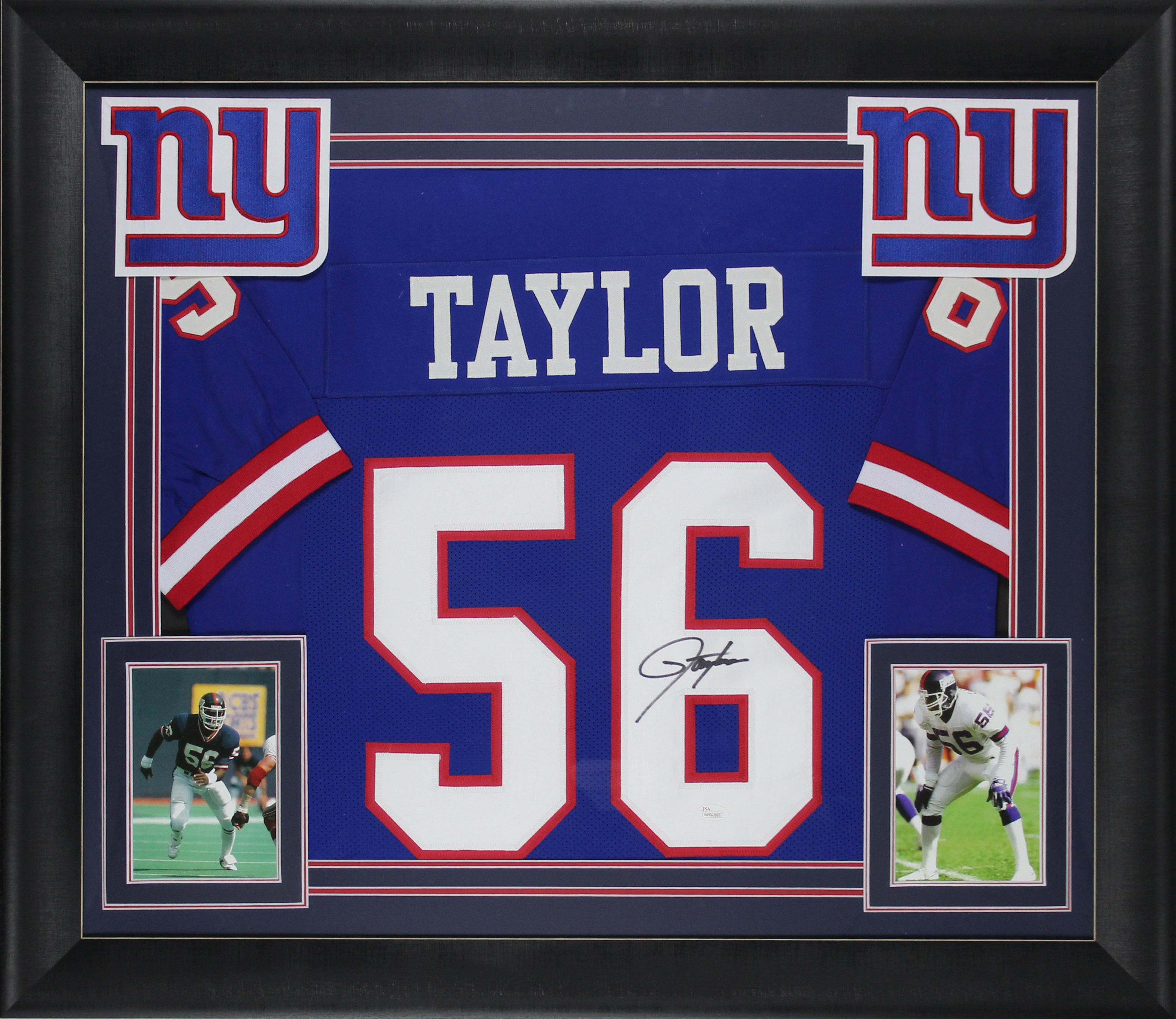 Lawrence Taylor Authentic Signed Blue Pro Style Framed Jersey BAS or JSA Wit HOLIDAY DOORBUSTER
