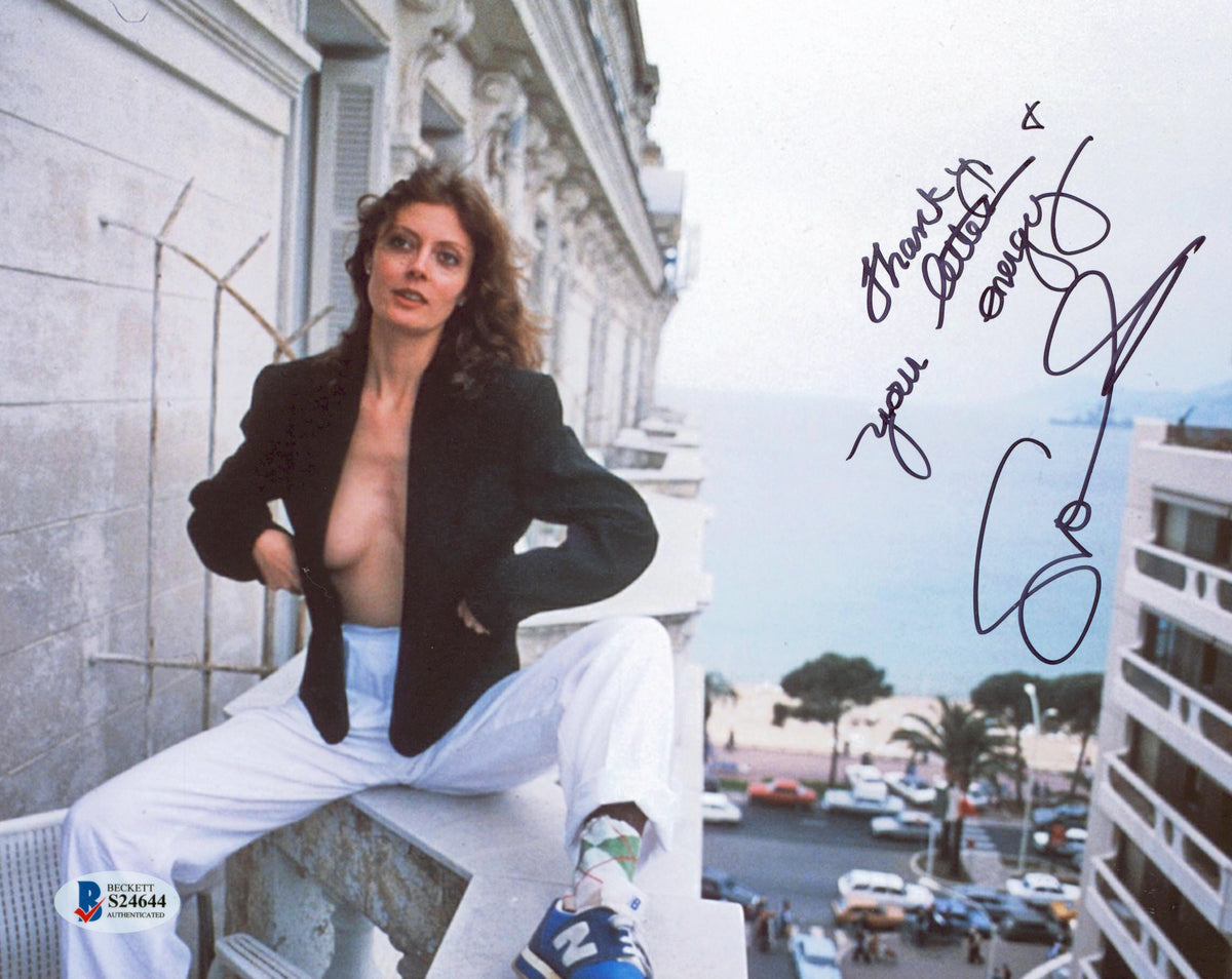 Susan Sarandon Thelma & Louise "Thank You" Signed 8x10 Sexy Photo BAS #S24644