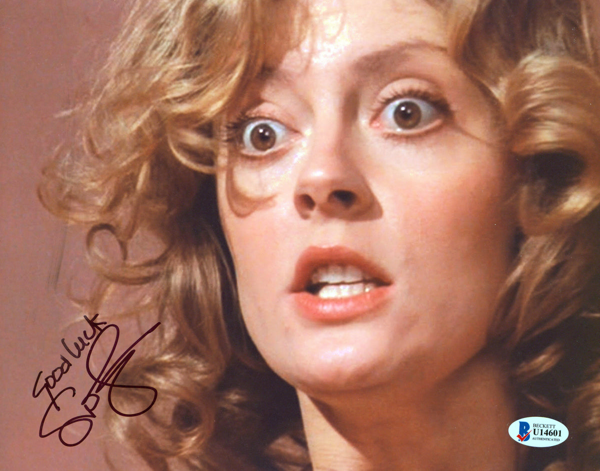 Susan Sarandon Thelma & Louise "Good Luck" Signed 8x10 Sexy Photo BAS #U14601