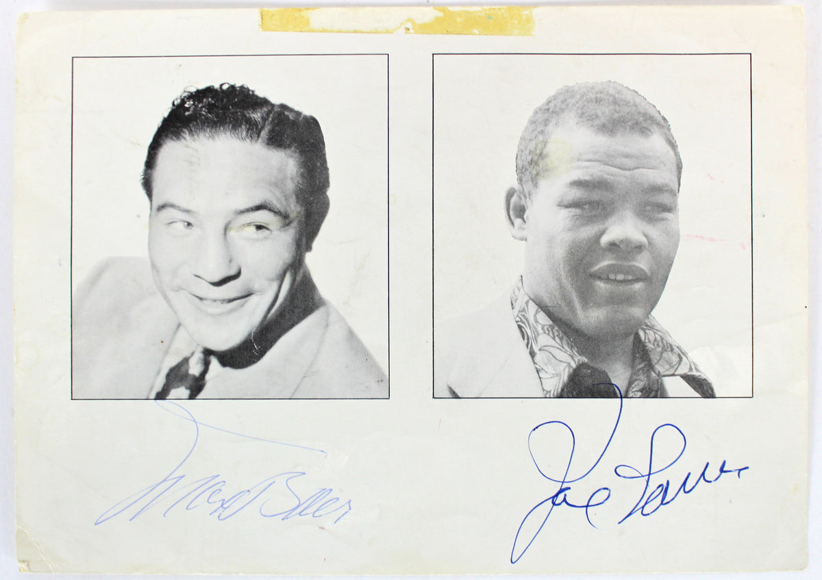 Joe Louis & Max Baer Authentic Signed 5x7 Boxing Promo Photo JSA #Y78155