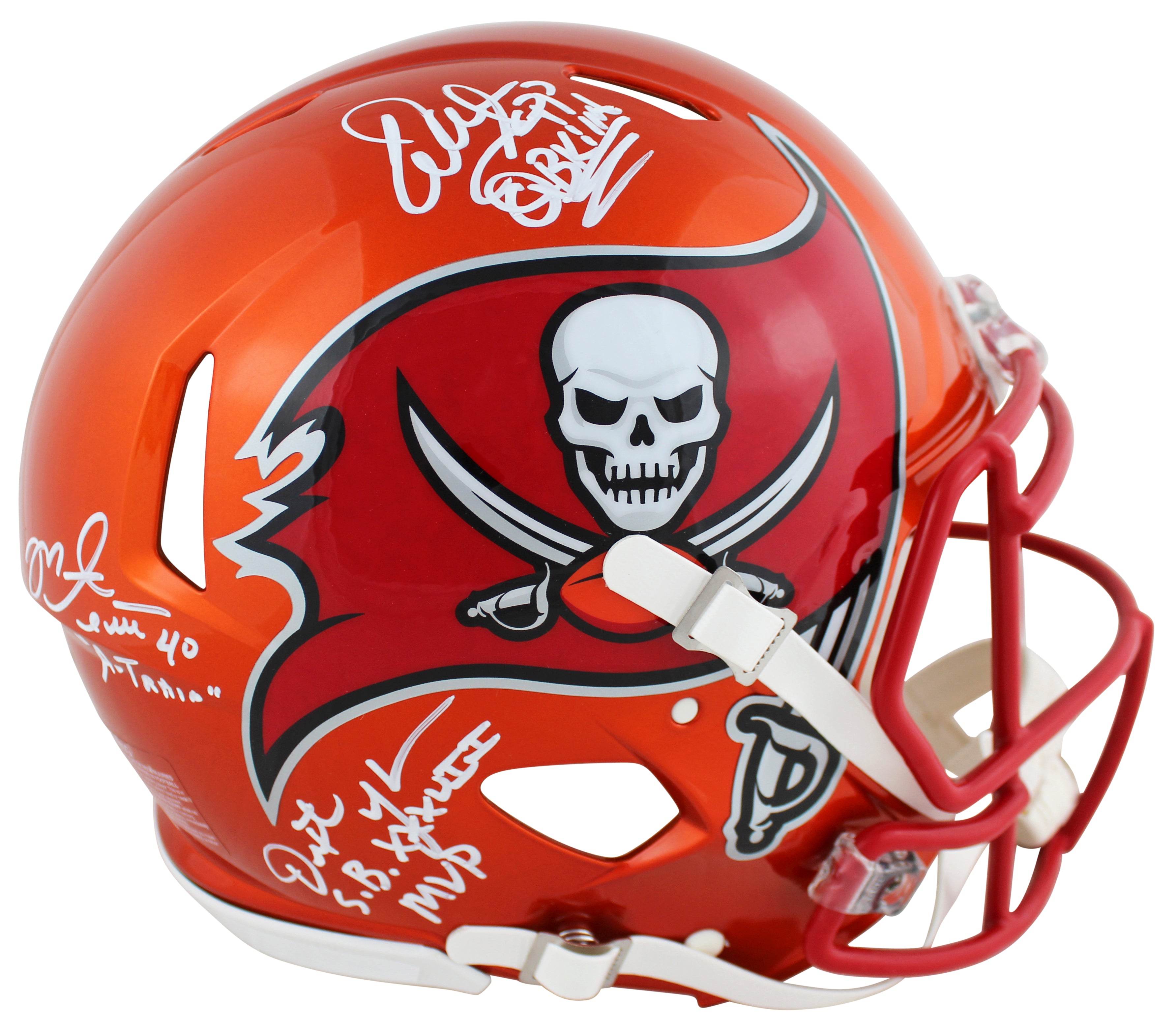 Bucs SB 37 Sapp, Alstott, Jackson Signed Flash F/S Speed Proline Helmet BAS Wit