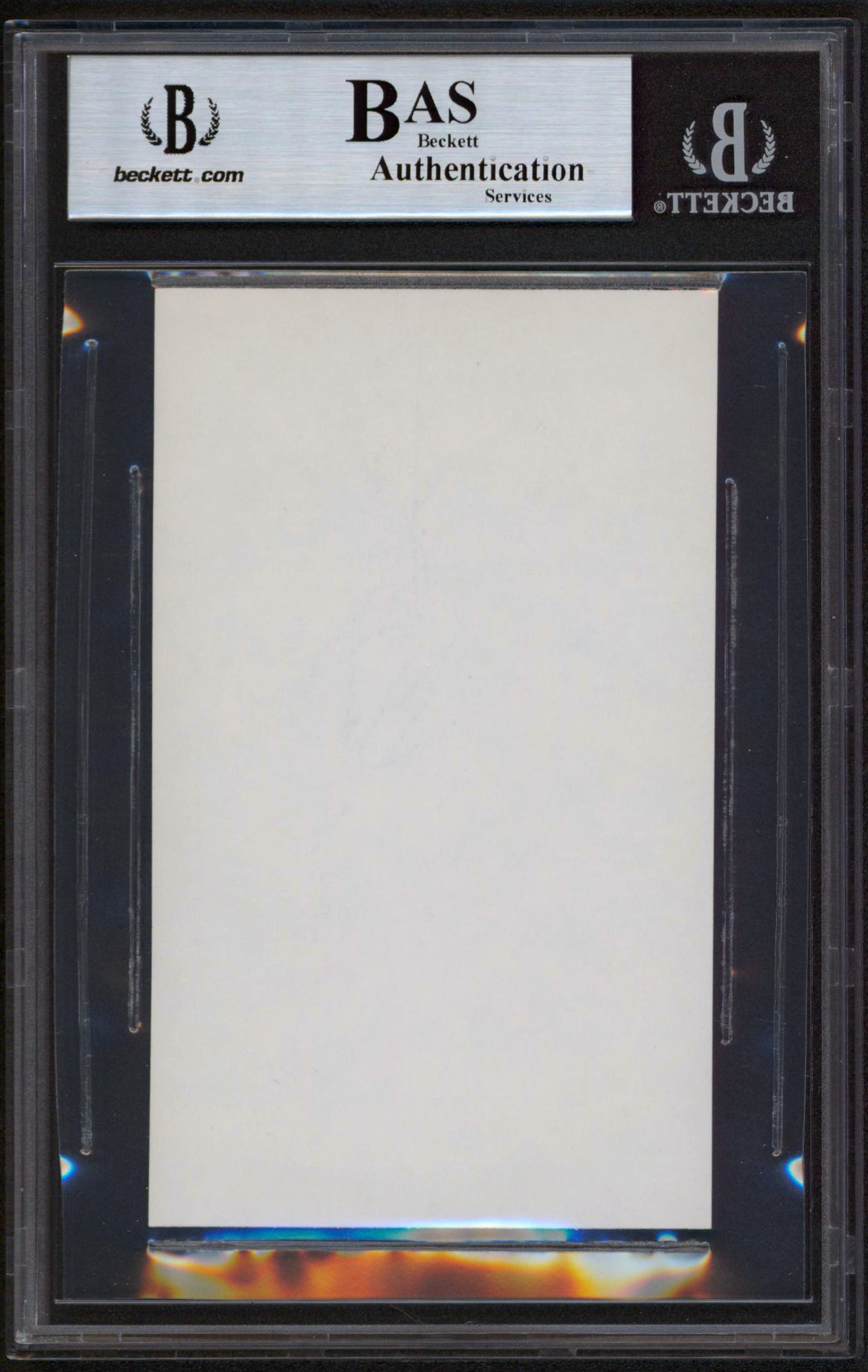 Cardinals Enos Slaughter Authentic Signed 3x5 Index Card Autographed BAS Slabbed