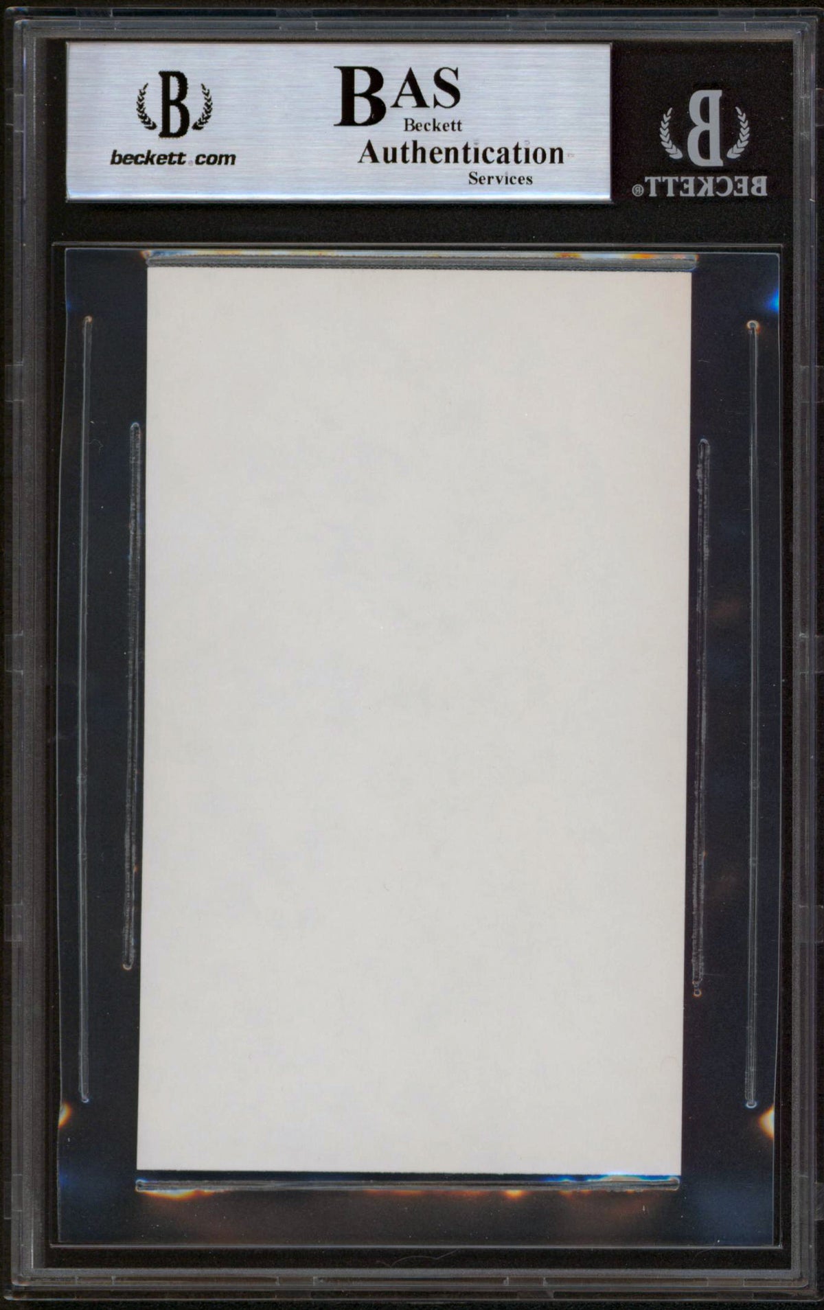 Cardinals Enos Slaughter Best Wishes Authentic Signed 3x5 Index Card BAS Slabbed