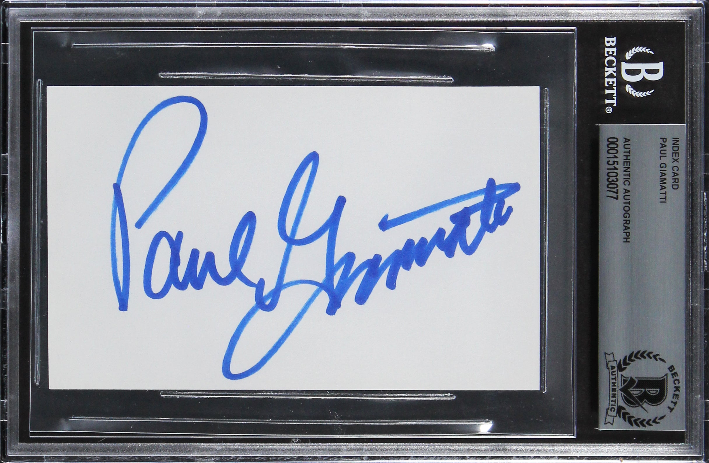 Paul Giamatti Billions Authentic Signed 3x5 Index Card Autographed BAS Slabbed 1