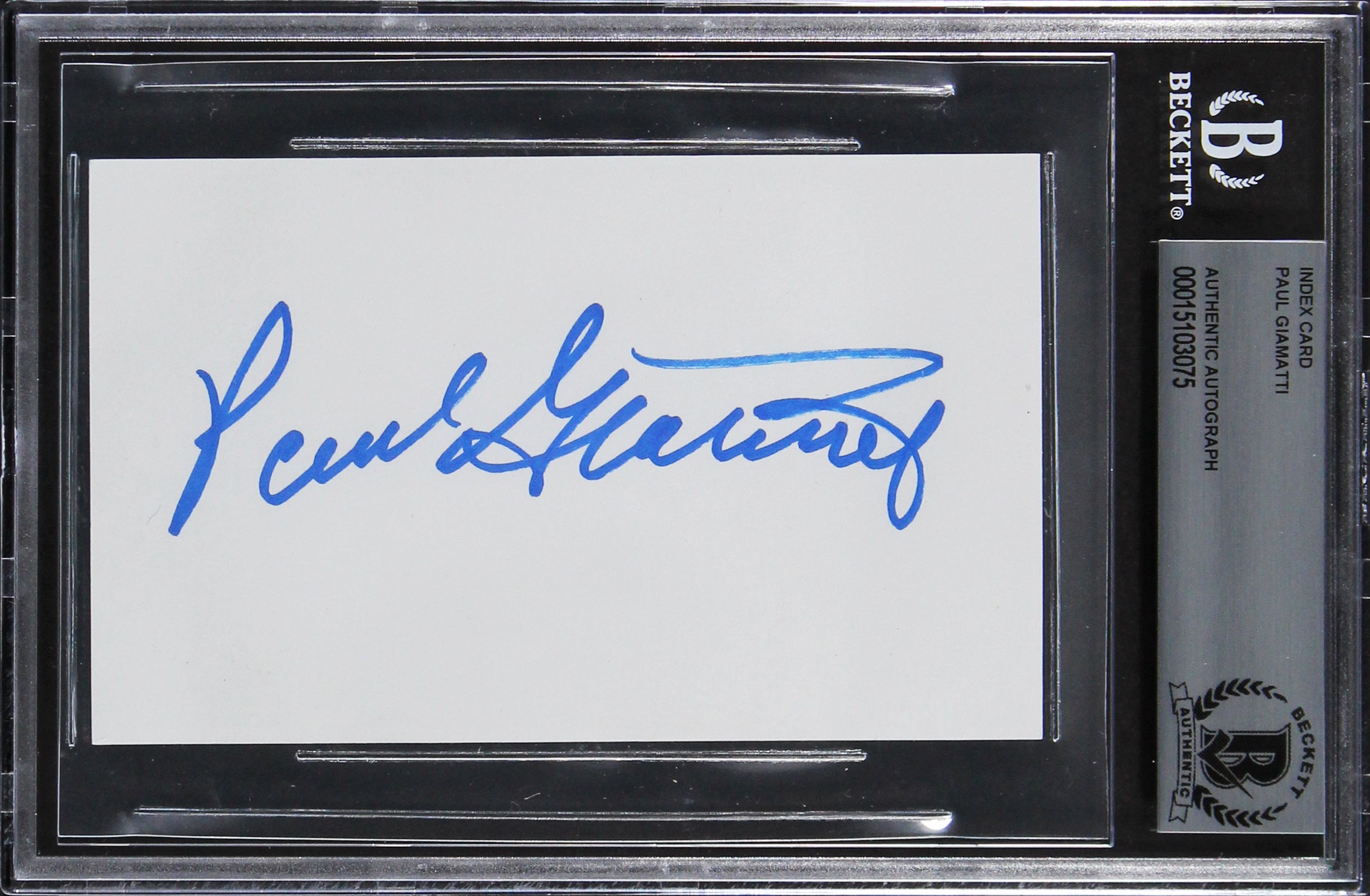Paul Giamatti Billions Authentic Signed 3x5 Index Card Autographed BAS Slabbed 4