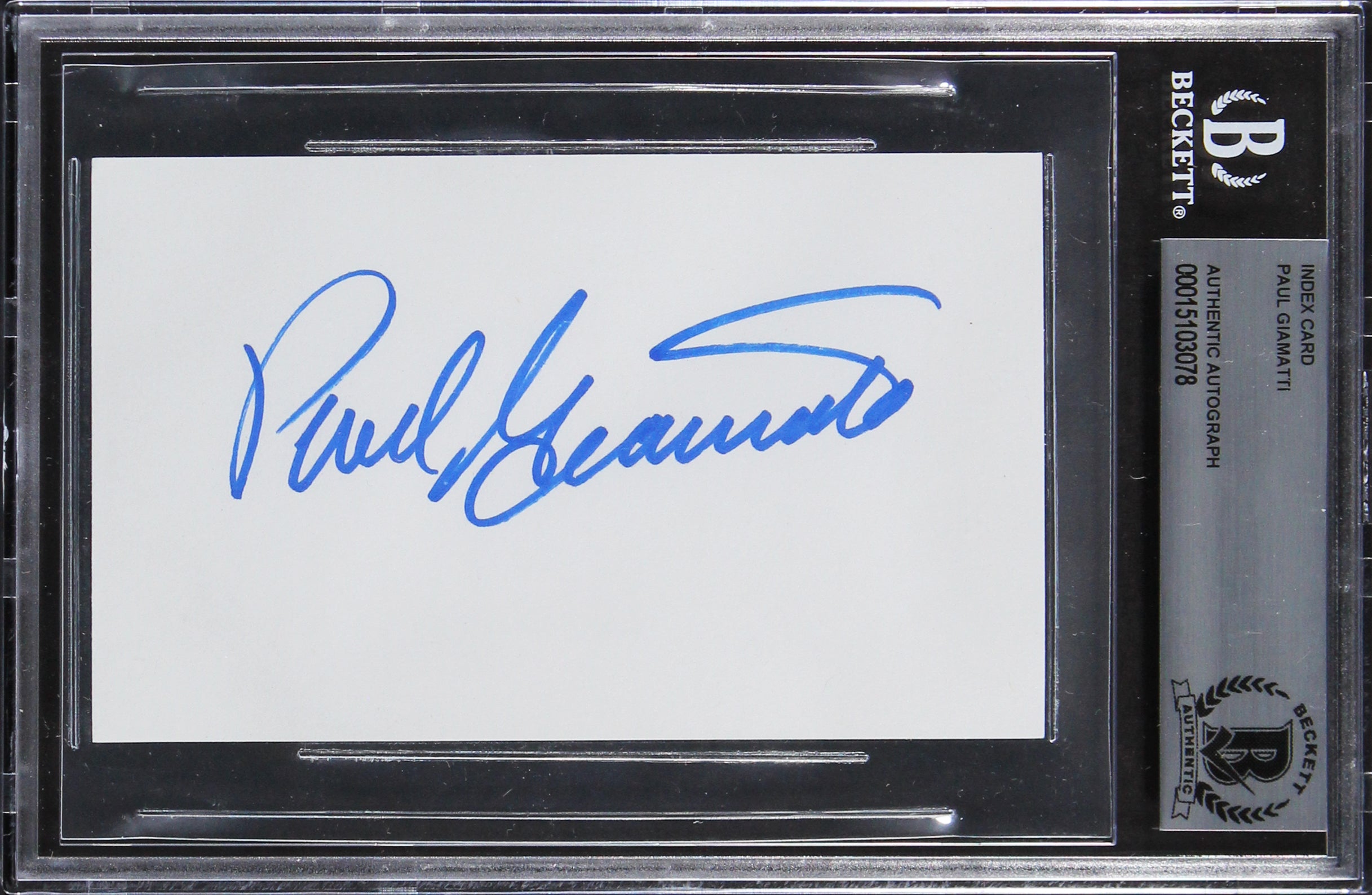 Paul Giamatti Billions Authentic Signed 3x5 Index Card Autographed BAS Slabbed 3
