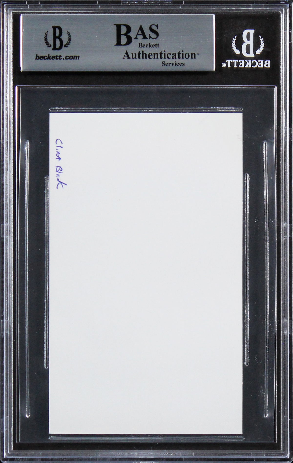 Clint Black Authentic Signed 3x5 Index Card Autographed BAS Slabbed
