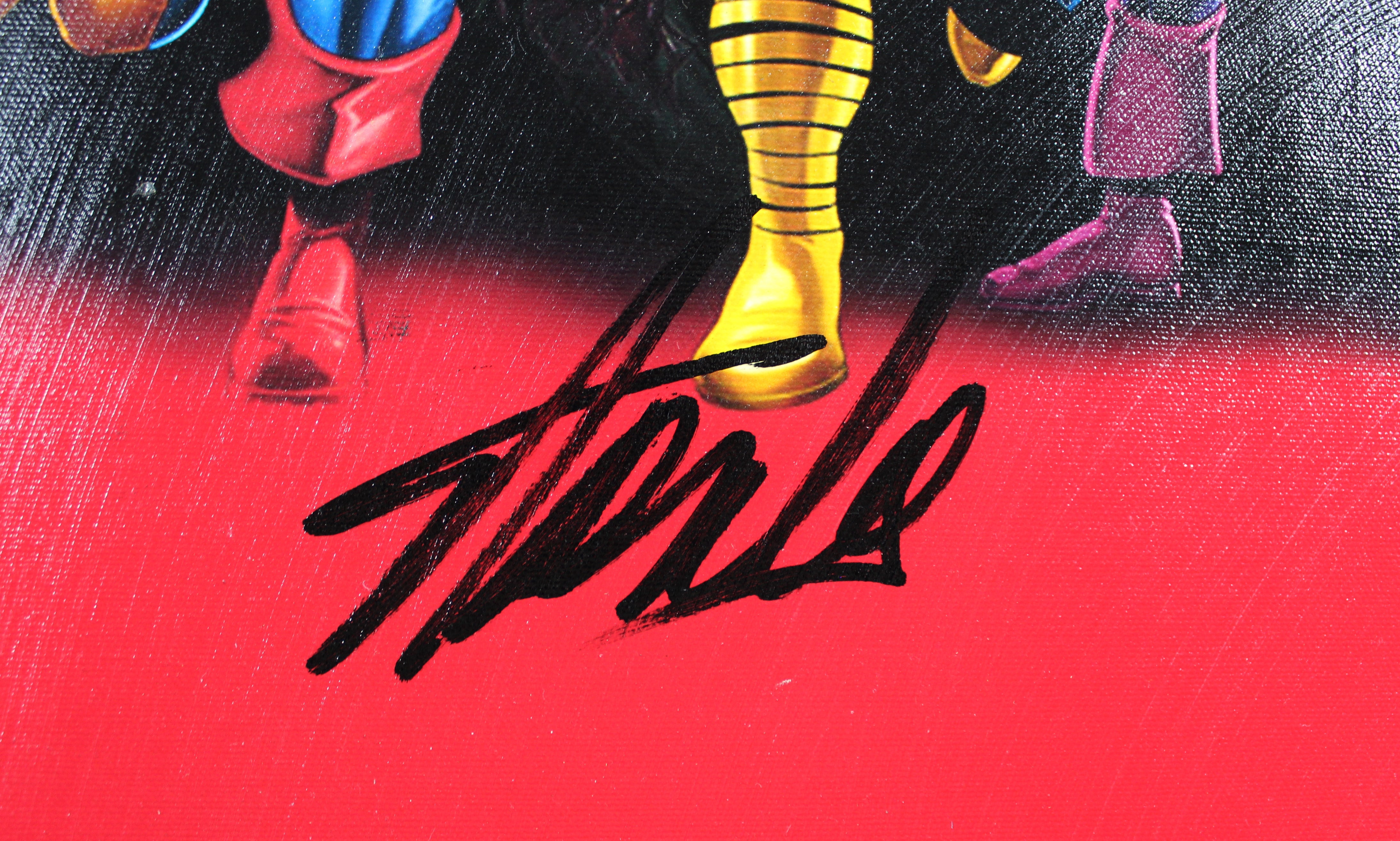 Stan Lee Marvel Authentic Signed 20x24 Marvel Cast Canvas PSA/DNA #W18591