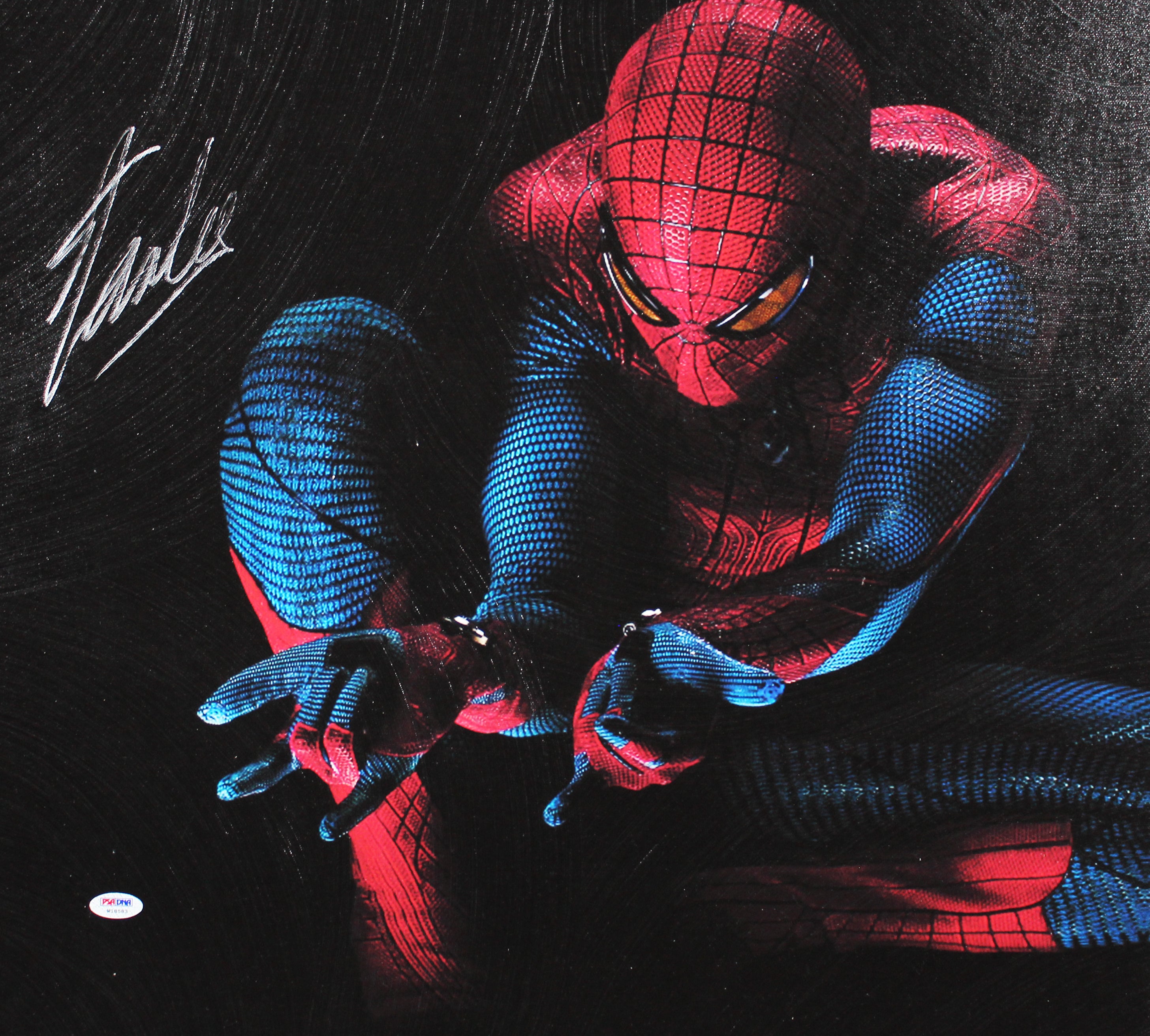 Stan Lee Marvel Authentic Signed 20x24 Spider-Man Canvas PSA/DNA #W18583