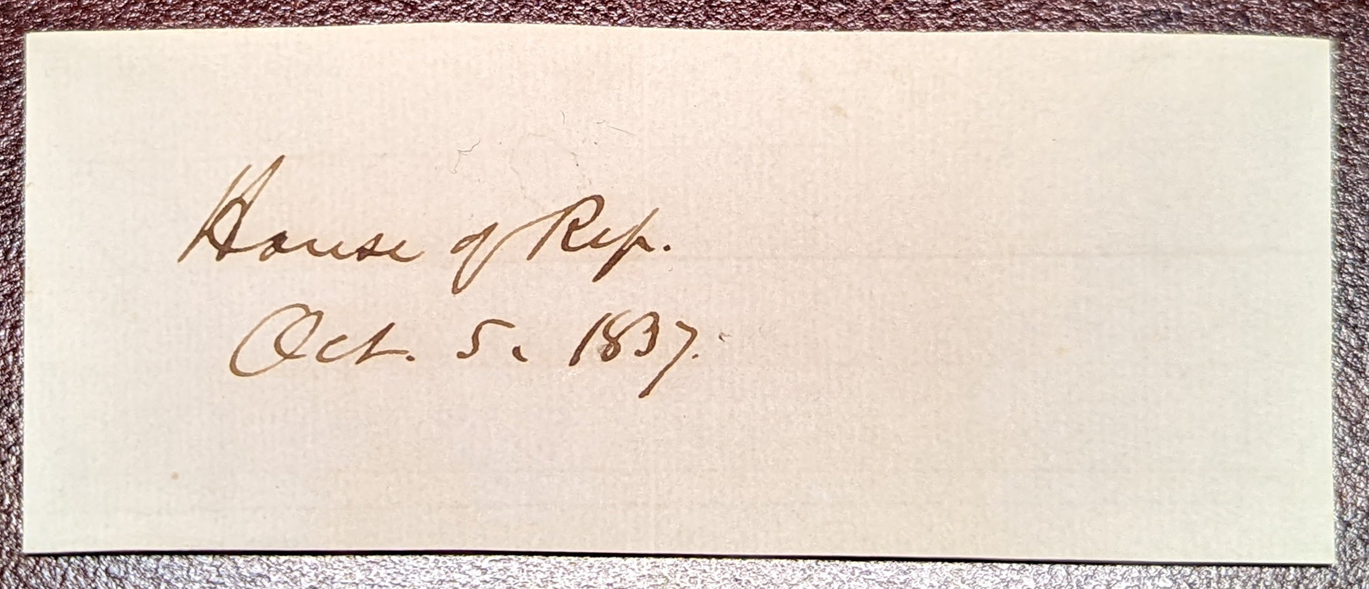 Millard Fillmore Authentic 1.65x4 Handwriting Sample Cut BAS #AB14569