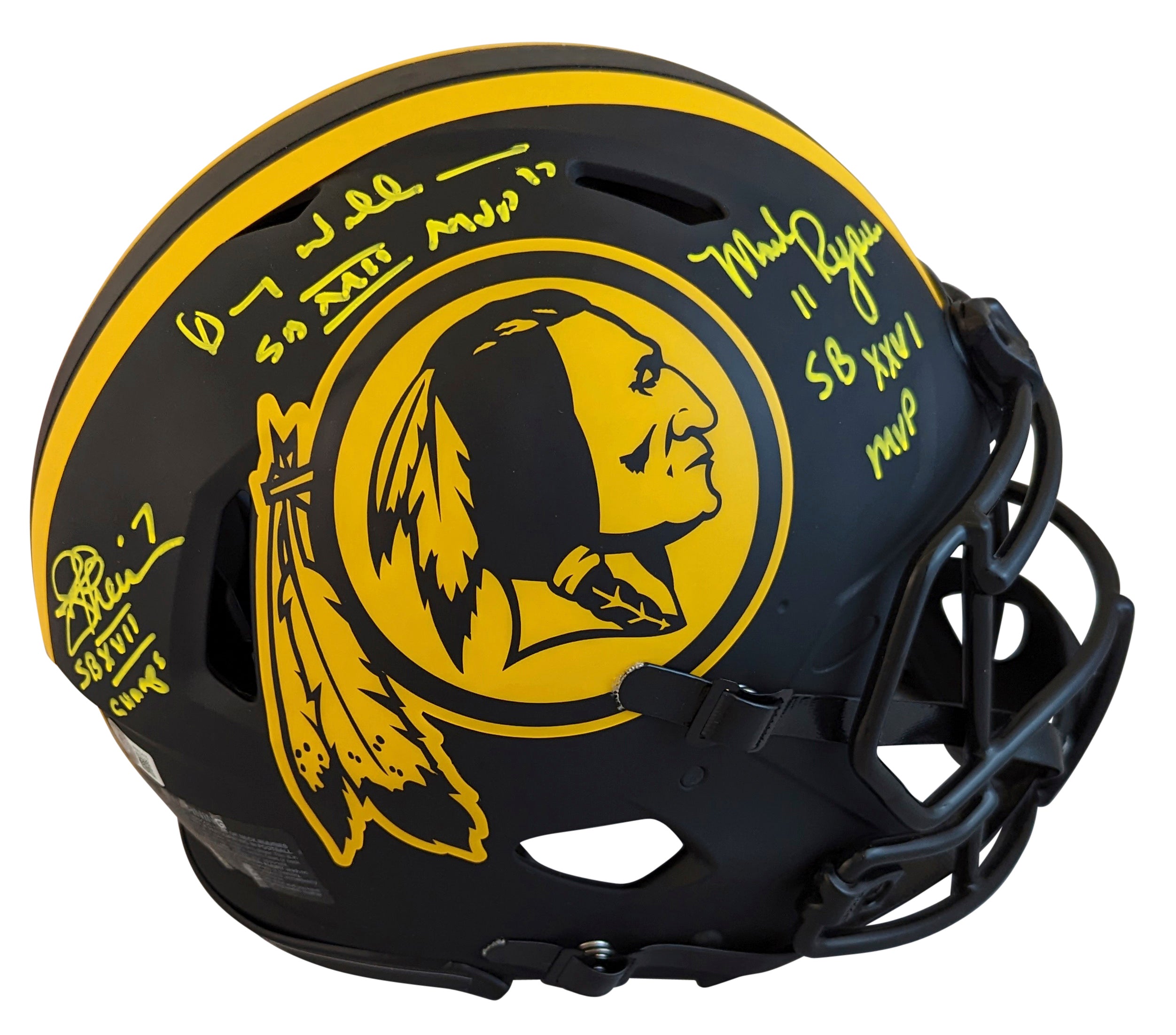 Washington SB QBs (3) Signed Eclipse Full Size Speed Proline Helmet BAS Witness