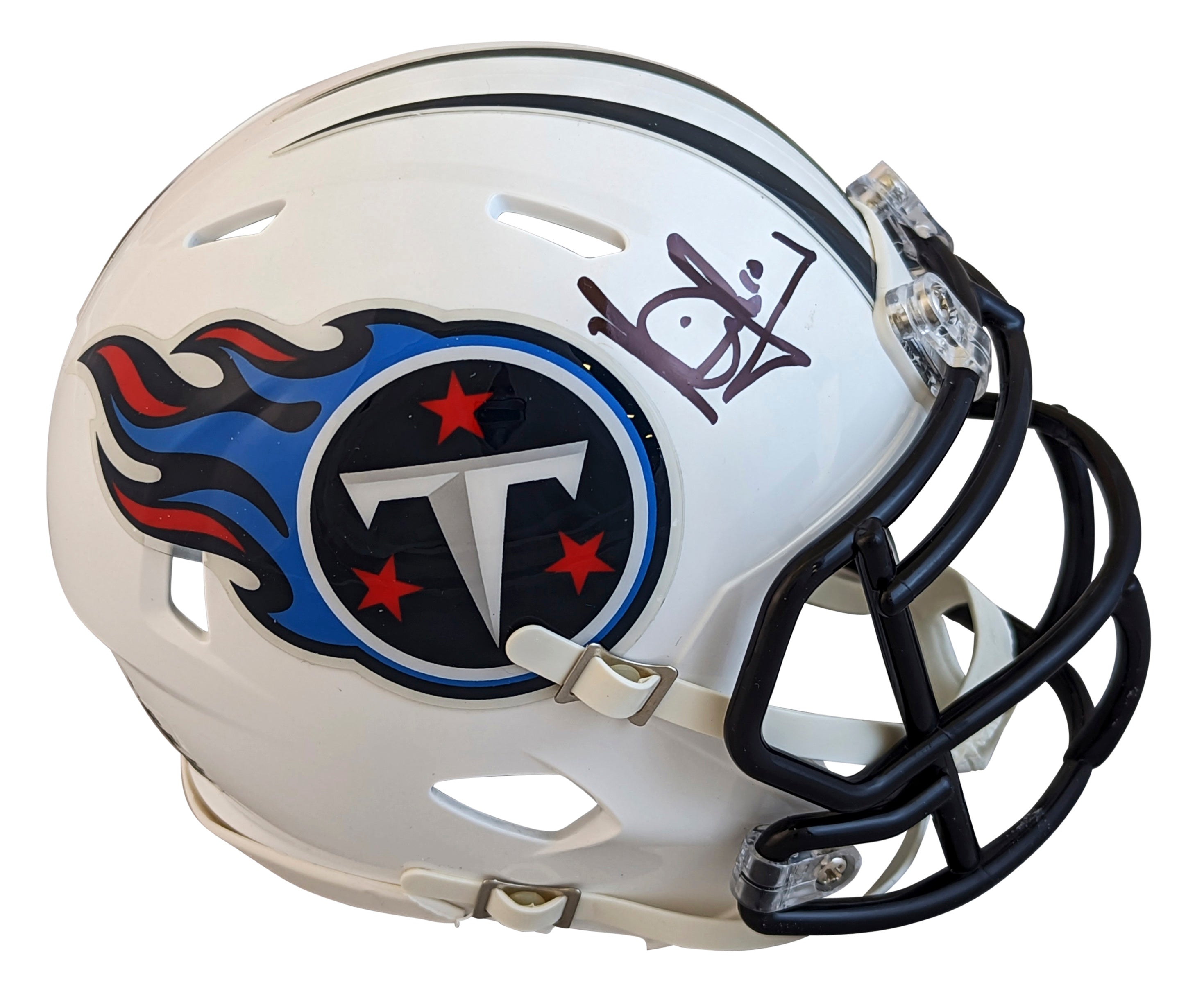Titans Vince Young Authentic Signed 99-17 TB Speed Mini Helmet BAS Witnessed