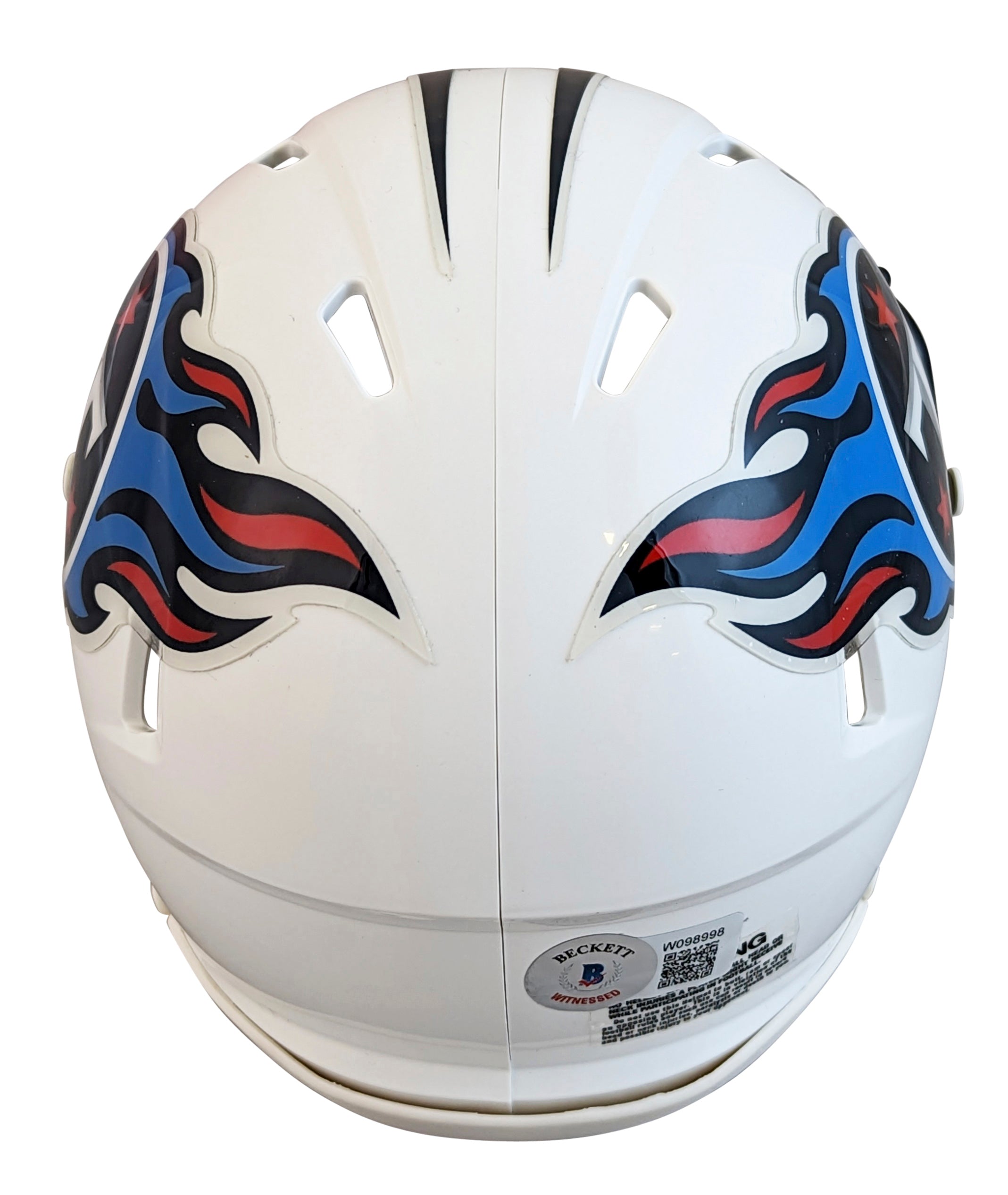 Titans Vince Young Authentic Signed 99-17 TB Speed Mini Helmet BAS Witnessed