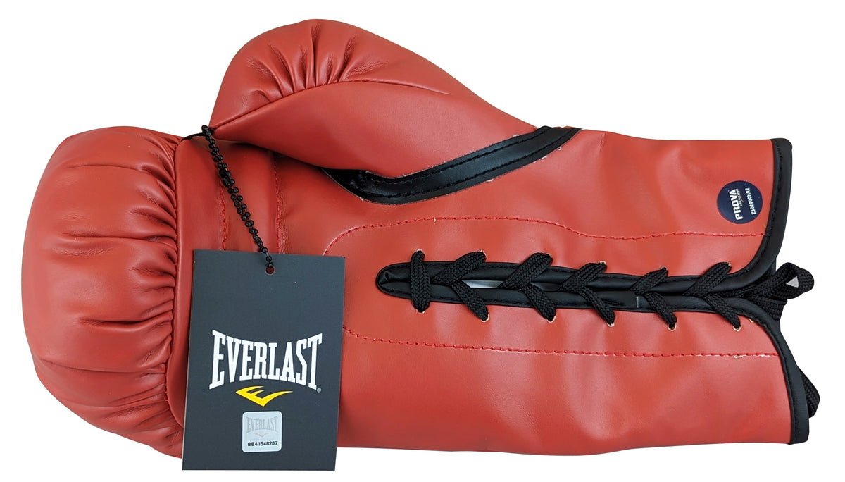 Buster Douglas "Tyson KO 2-11-90" Signed Red Everlast Boxing Glove BAS Witness