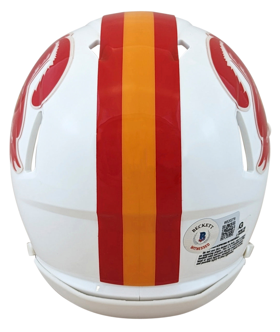 Buccaneers Mike Alstott "A-Train" Signed 76-96 TB Speed Mini Helmet BAS Witness