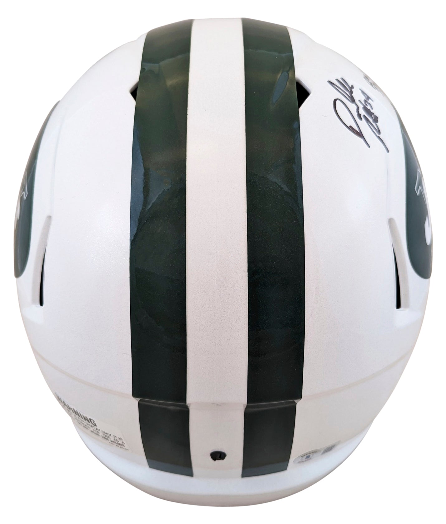 Jets Darrelle Revis Signed 98-18 TB Full Size Speed Rep Helmet BAS Witnessed