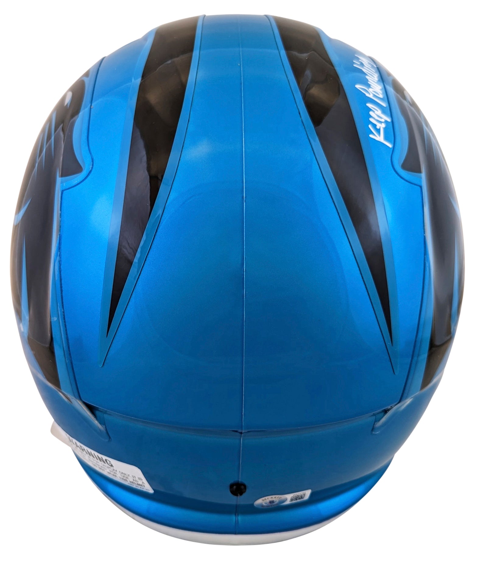 Panthers Luke Kuechly & Thomas Davis Signed Flash F/S Speed Rep Helmet BAS Wit